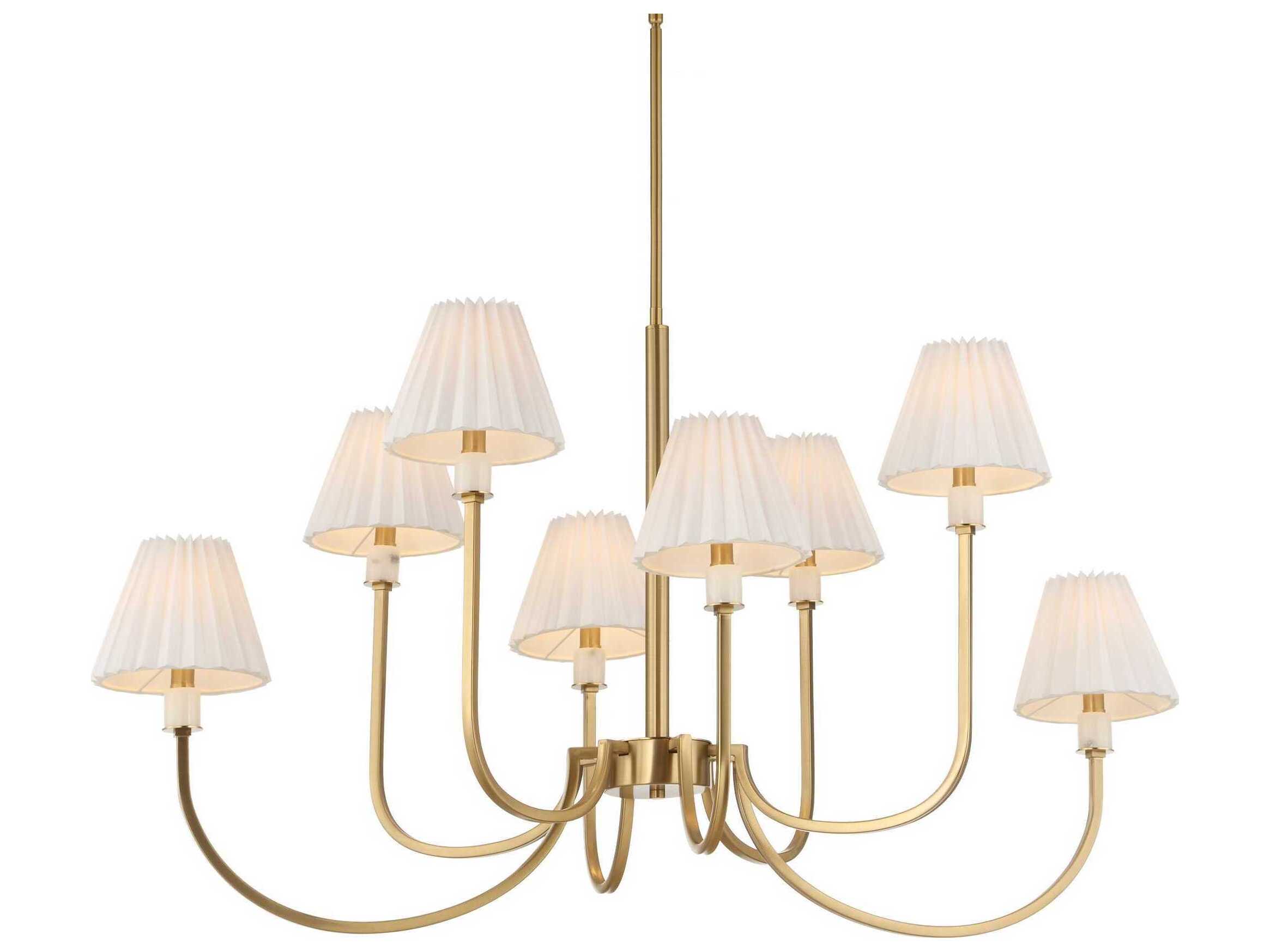 Uttermost Poppins 8-Light Warm Brass Chandelier