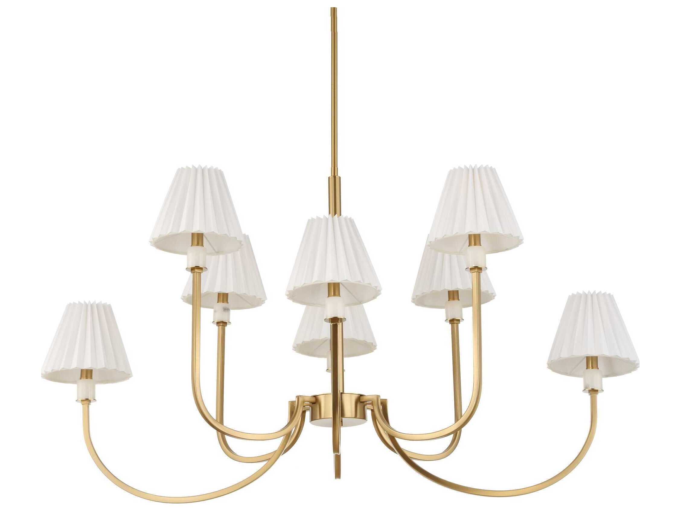 Uttermost Poppins 8-Light Warm Brass Chandelier