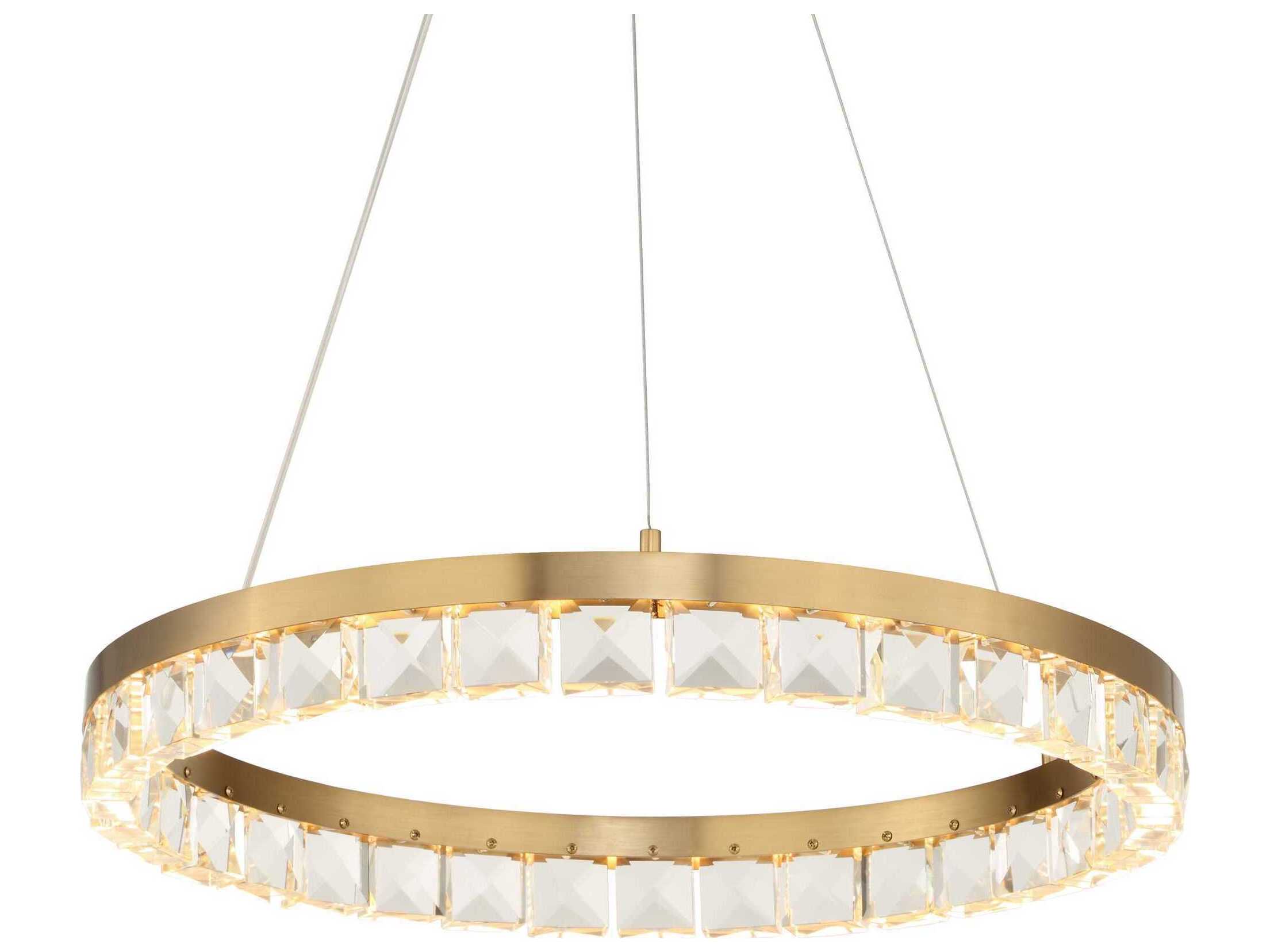 Uttermost Segovia Warm Brass Round Pendant