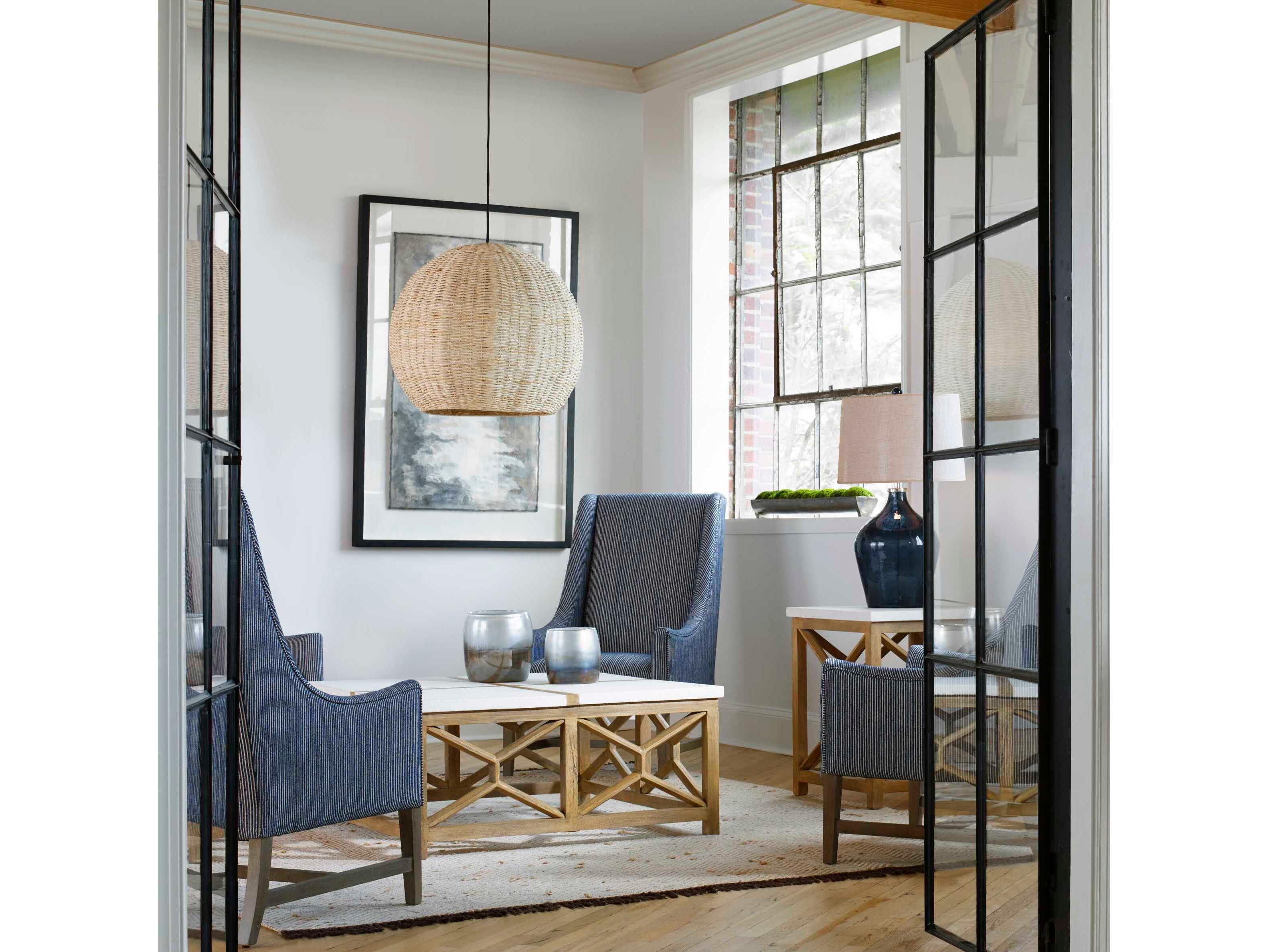 Uttermost Seagrass 1-Light Antique Brass Dome Pendant