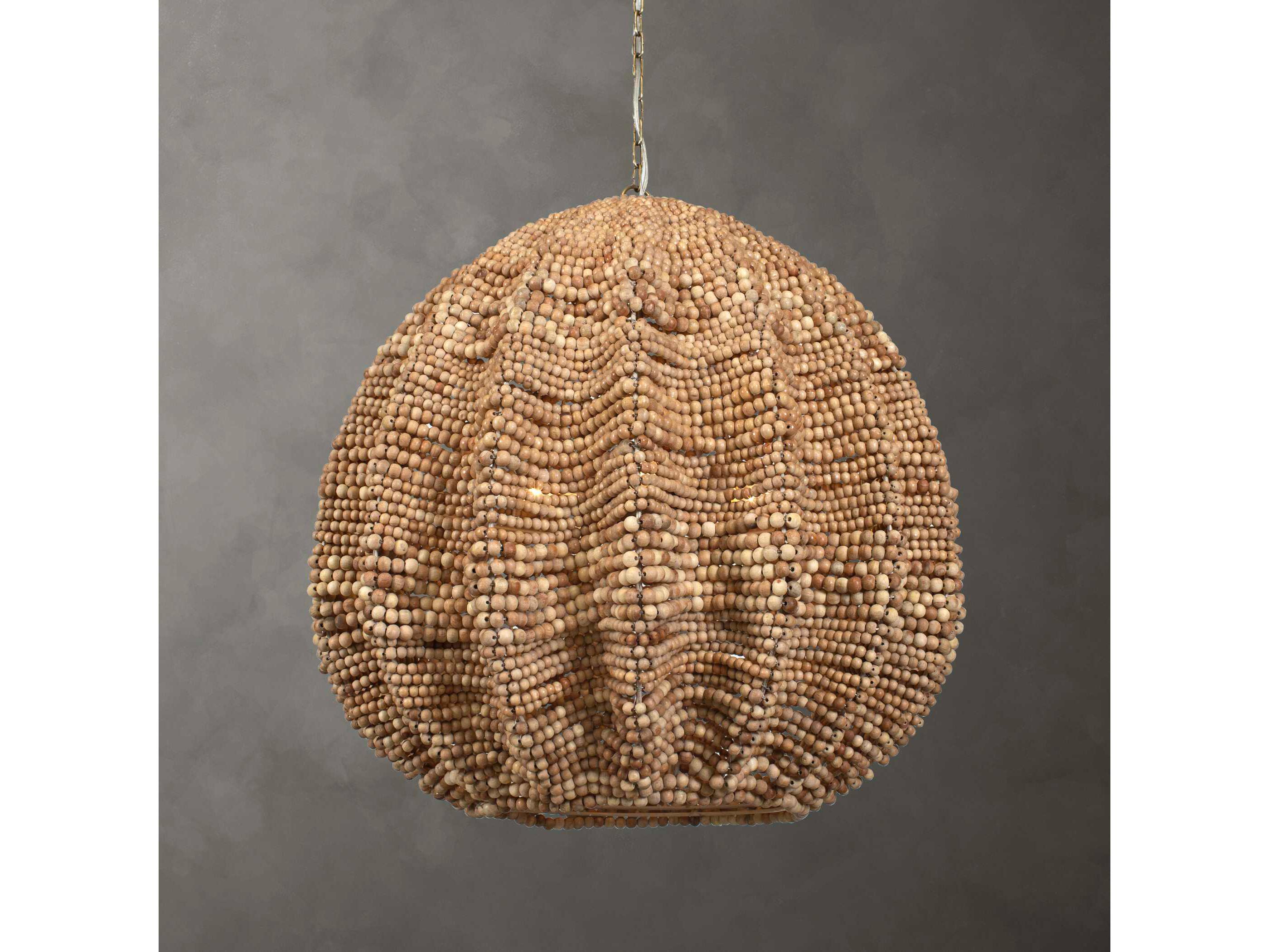 Uttermost Kauri 5-Light Antique Brass Brown Pendant