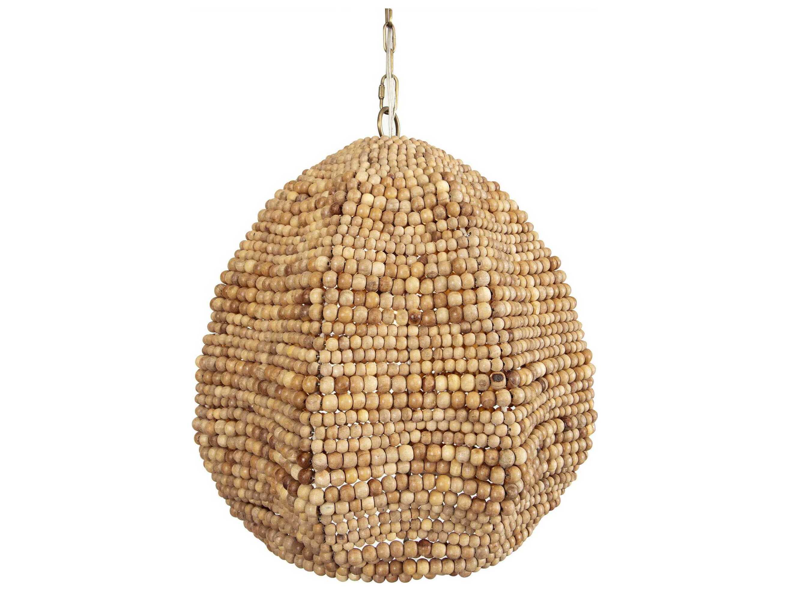 Uttermost Kauri 1-Light Antique Brass Brown Pendant