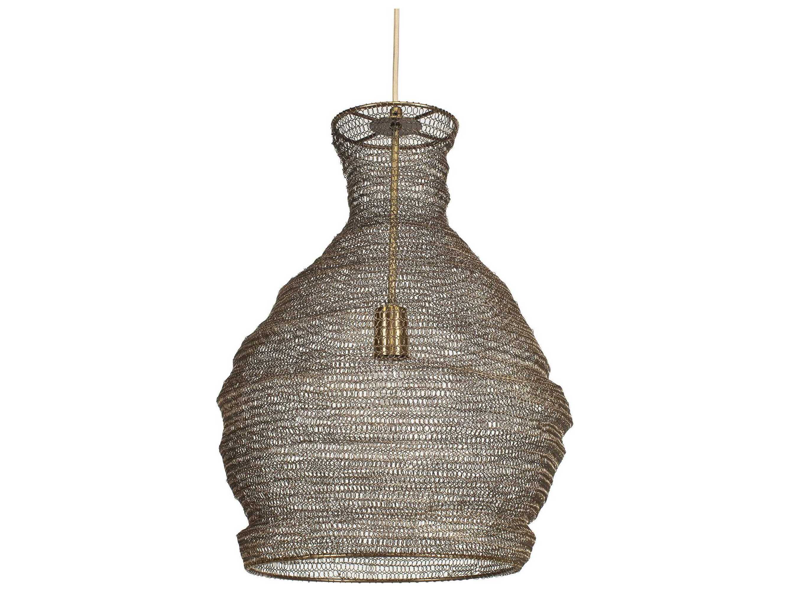Uttermost Murmur 1-Light Antique Brass Pendant