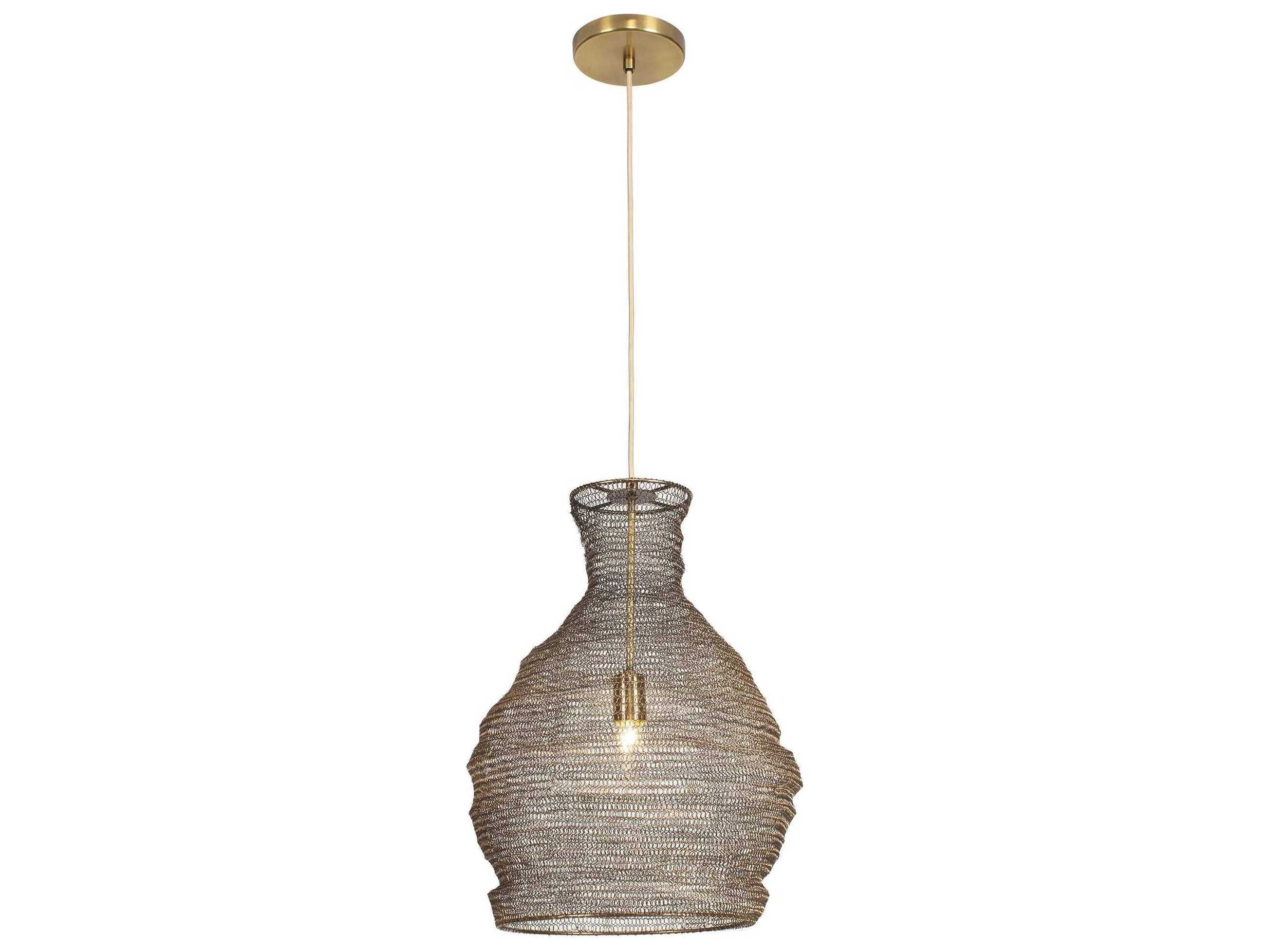 Uttermost Murmur 1-Light Antique Brass Pendant