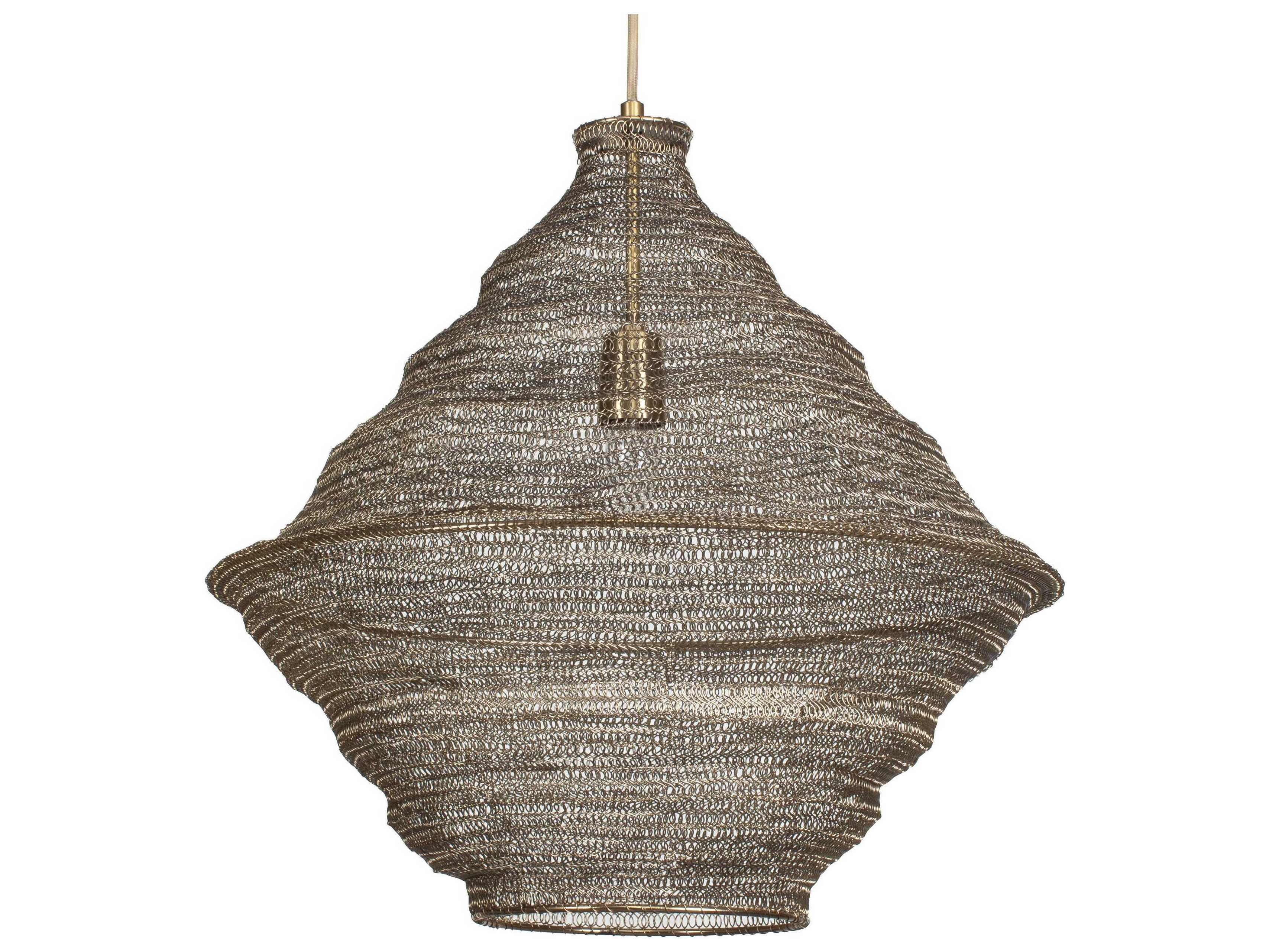 Uttermost Sigh 1-Light Antique Brass Pendant