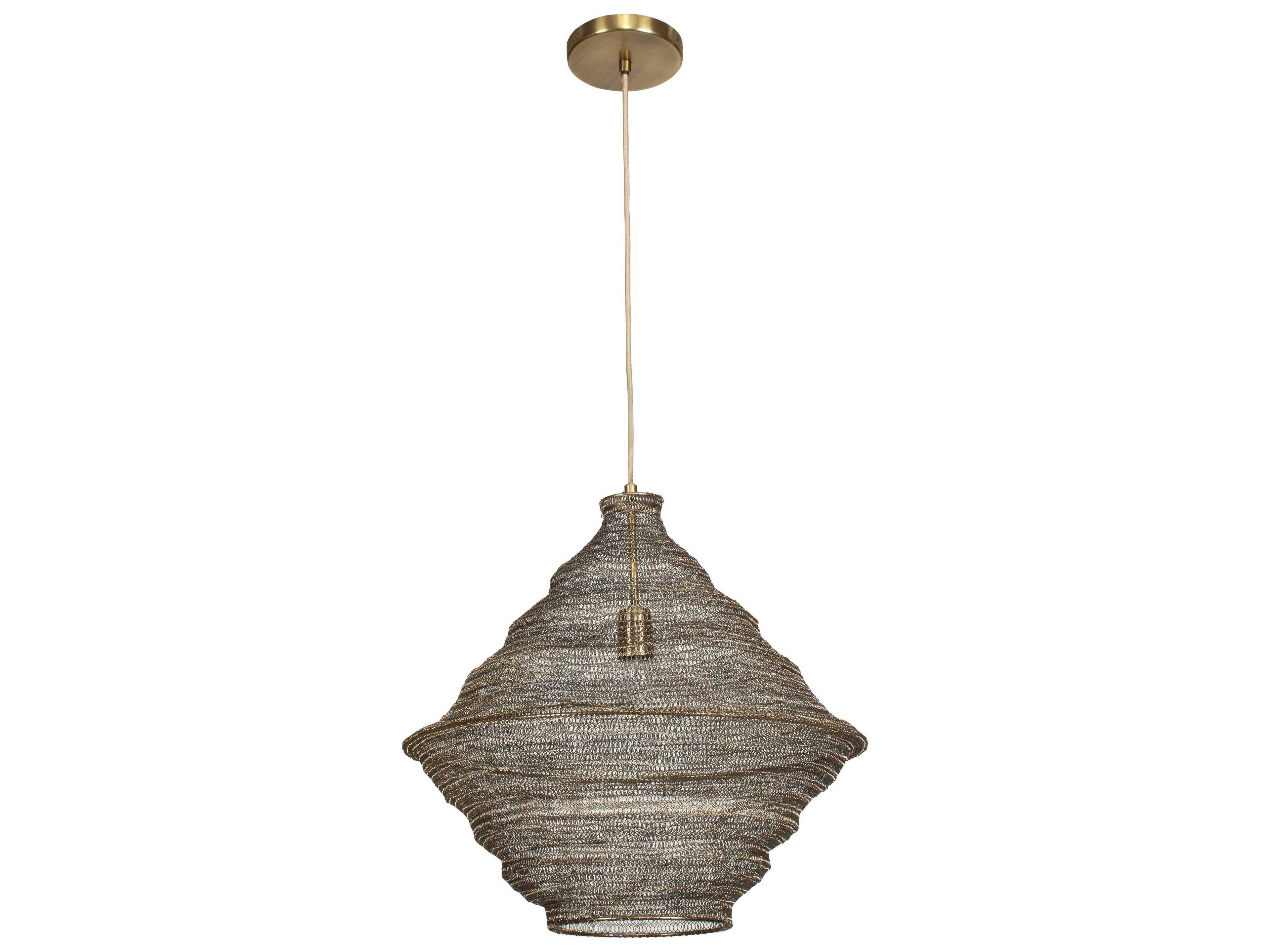 Uttermost Sigh 1-Light Antique Brass Pendant