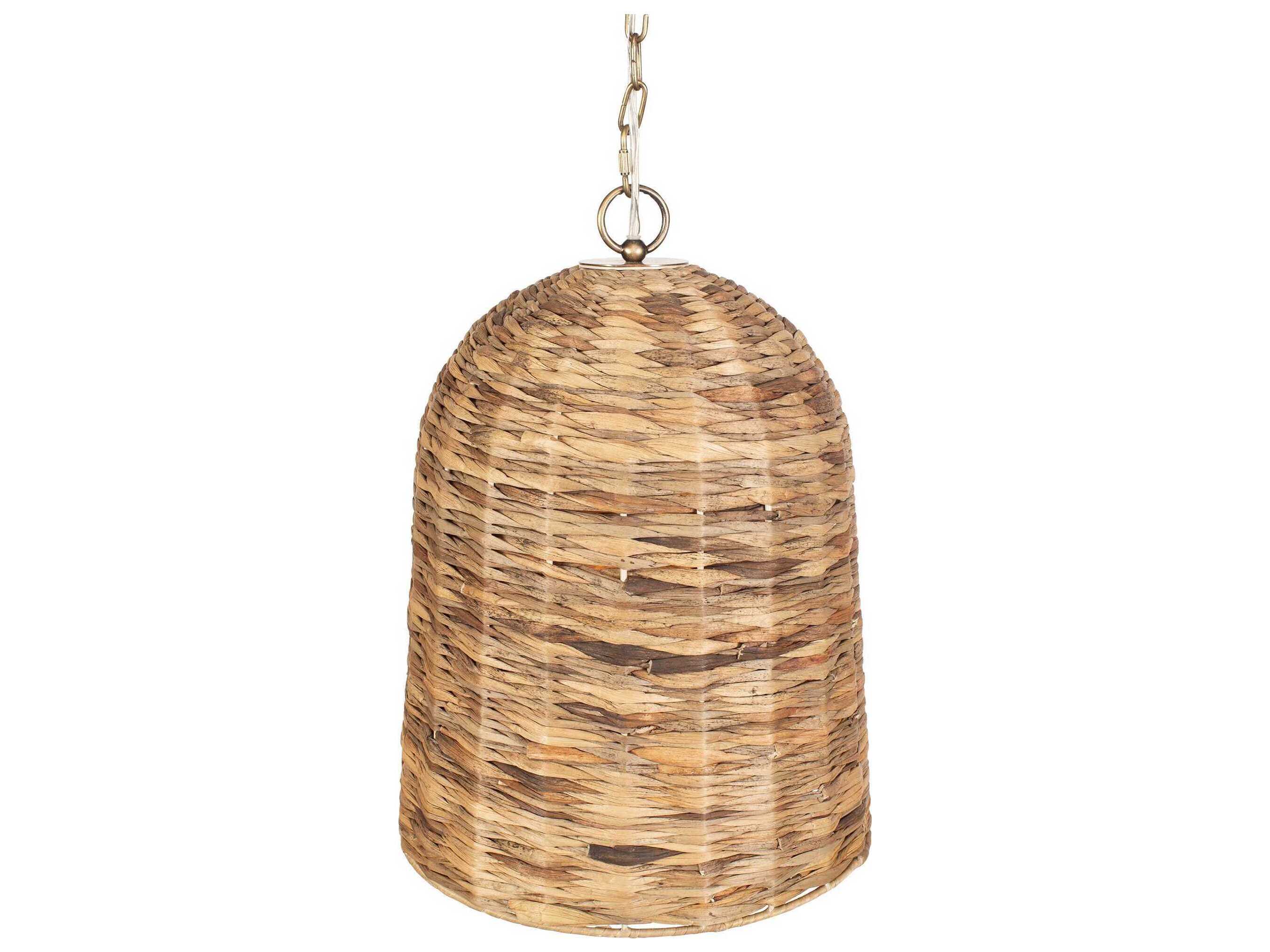 Uttermost Rotorua 1-Light Antique Brass Bell Pendant