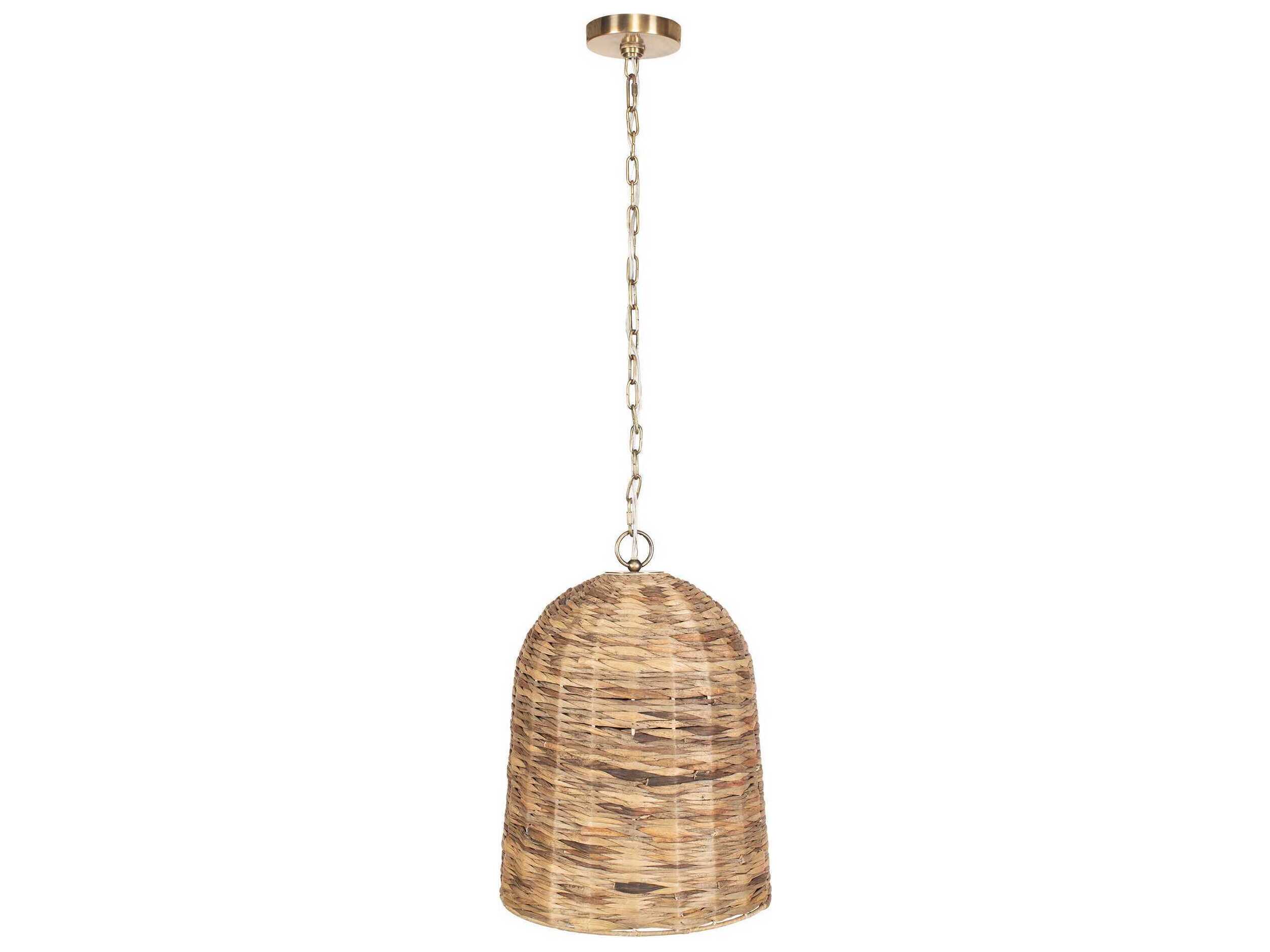 Uttermost Rotorua 1-Light Antique Brass Bell Pendant