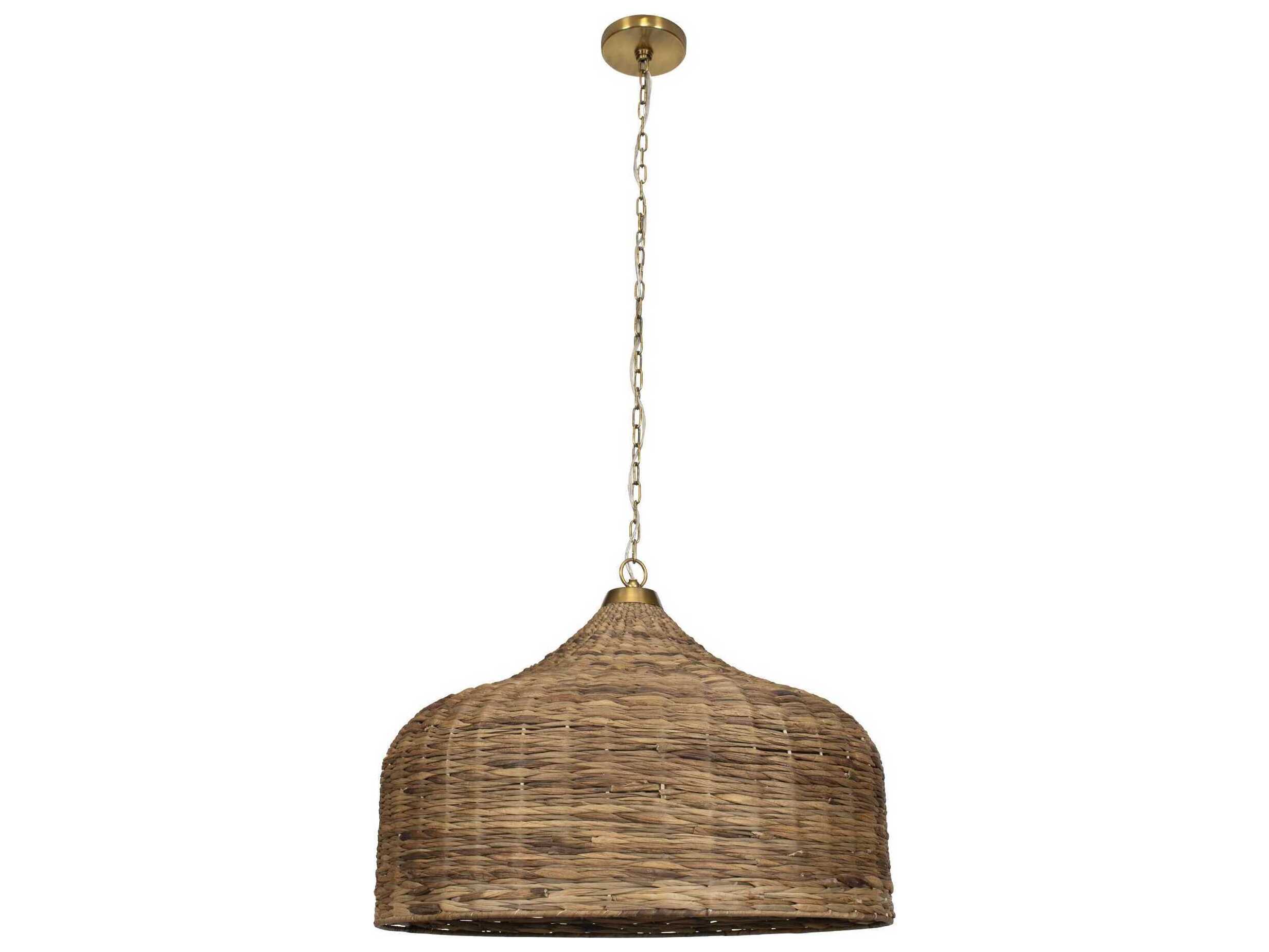 Uttermost Tauranga 5-Light Antique Brass Dome Pendant