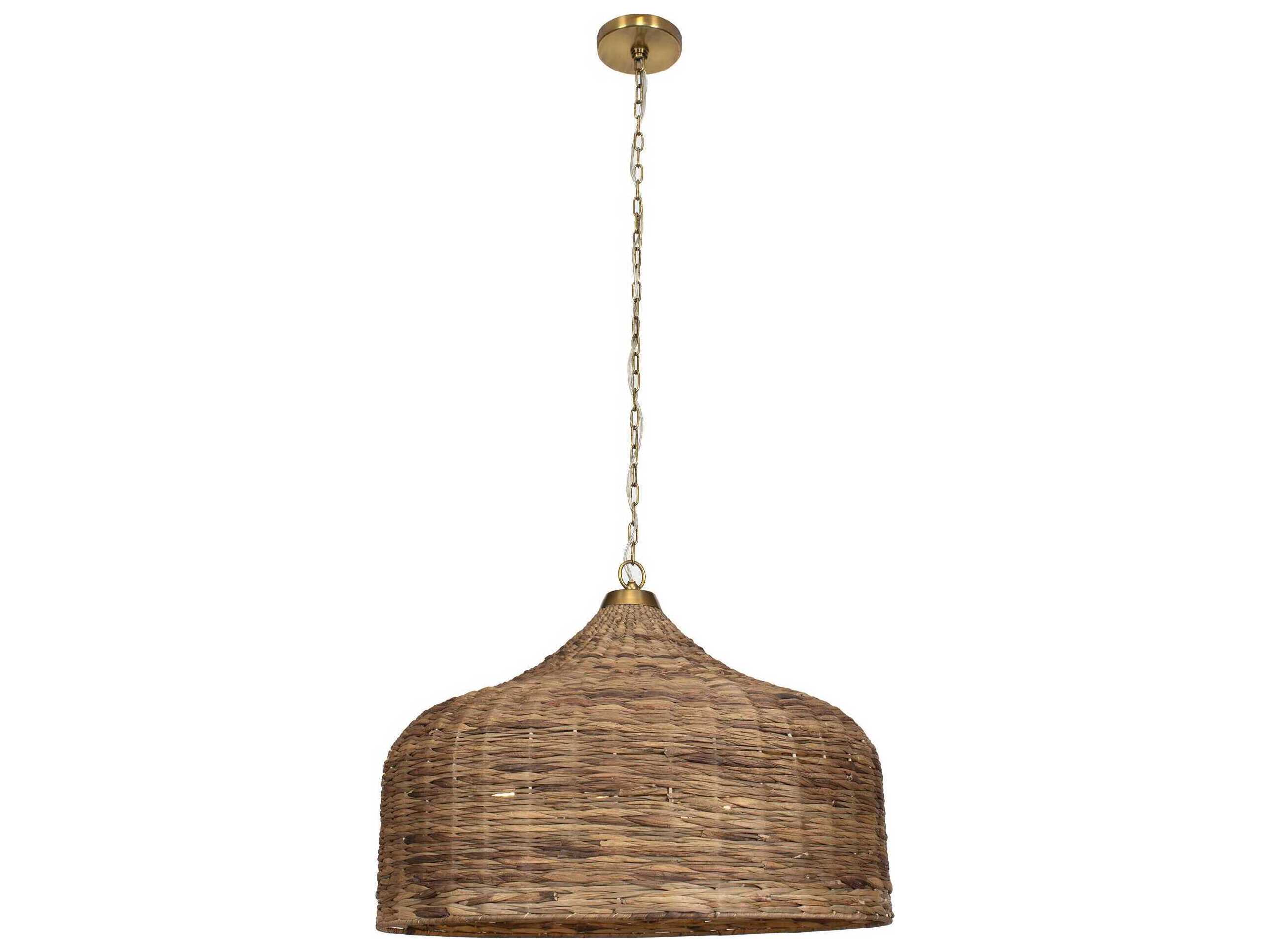 Uttermost Tauranga 5-Light Antique Brass Dome Pendant