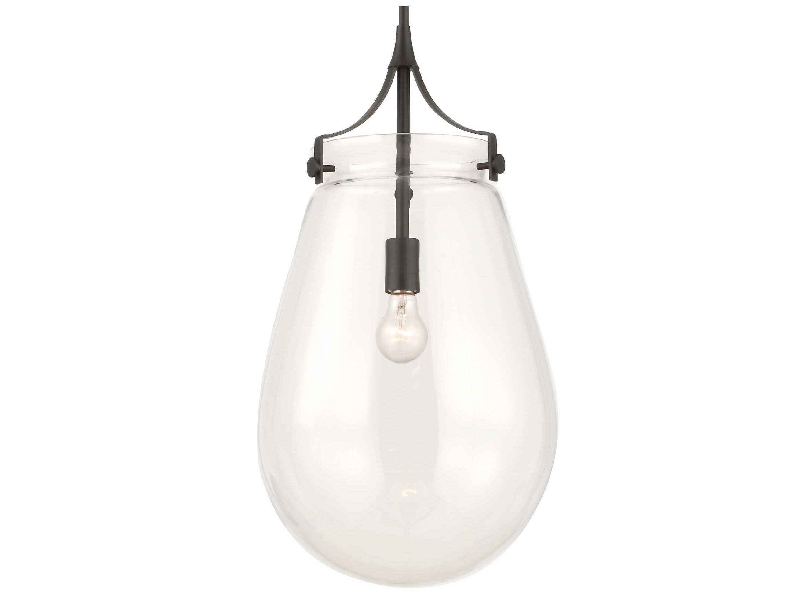 Uttermost Dewdrop 1-Light Matte Black Pendant