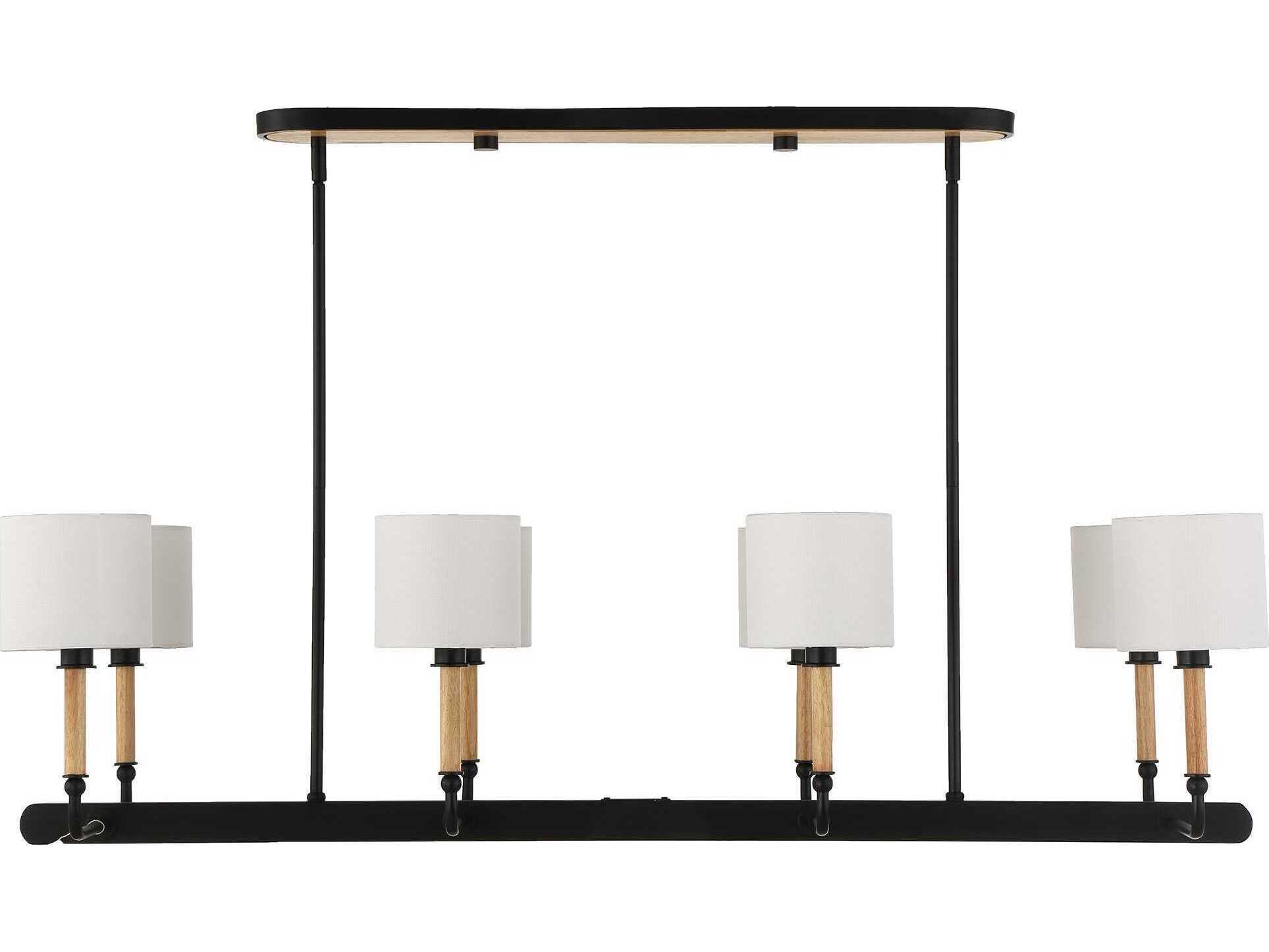 Uttermost Franconia 8-Light Matte Black Island Pendant