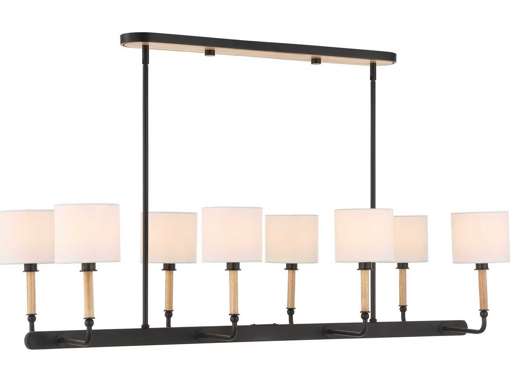 Uttermost Franconia 8-Light Matte Black Island Pendant