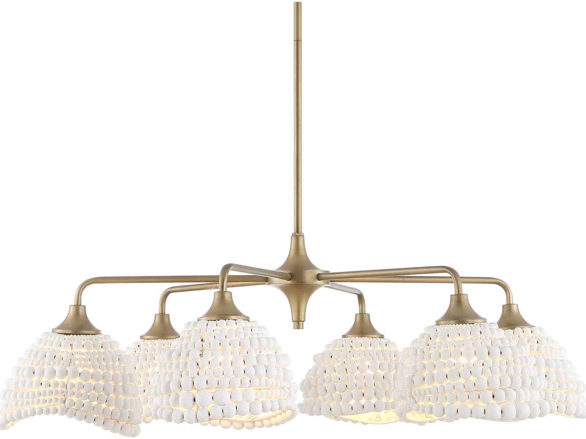 Uttermost Biddeford 6-Light Brushed Matte Gold Chandelier
