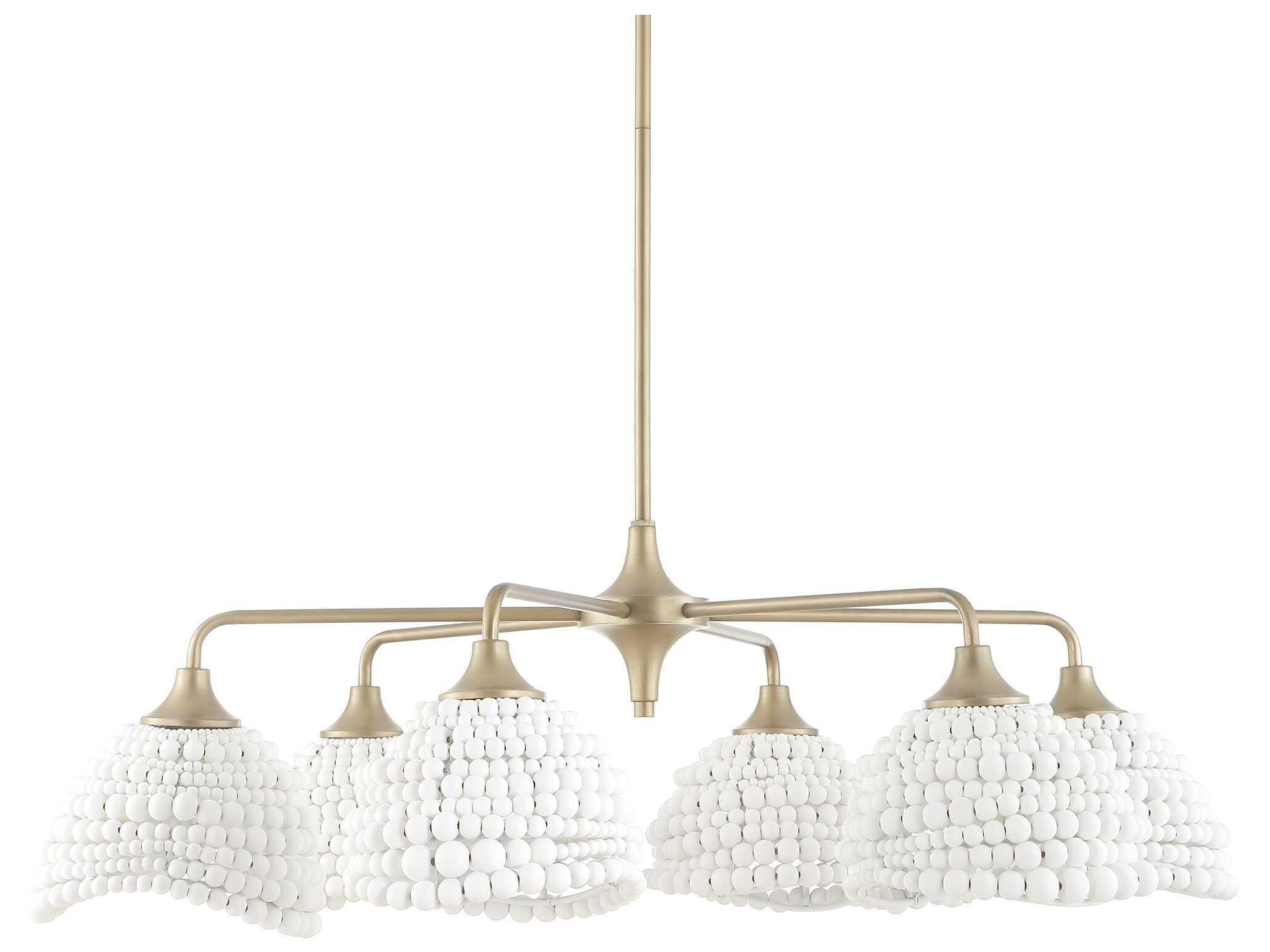 Uttermost Biddeford 6-Light Brushed Matte Gold Chandelier