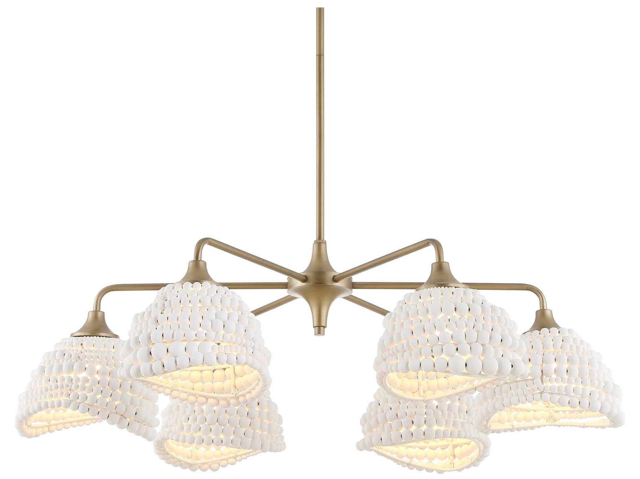 Uttermost Biddeford 6-Light Brushed Matte Gold Chandelier
