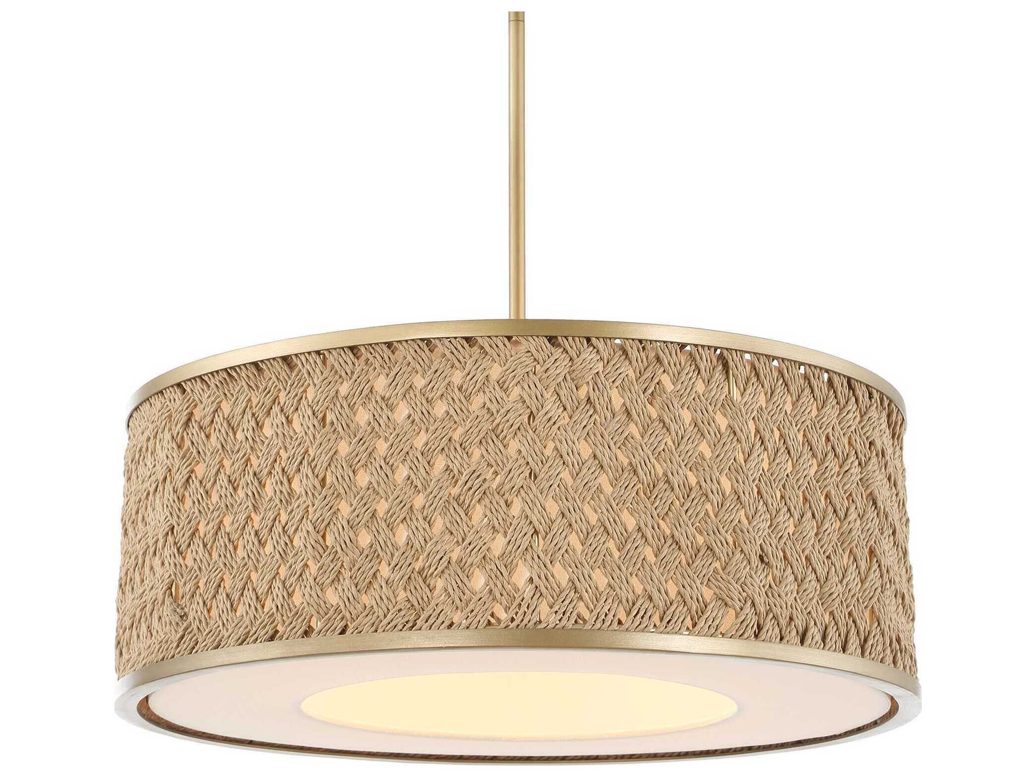 Uttermost Pinchot 4-Light Brushed Matte Gold Round Pendant