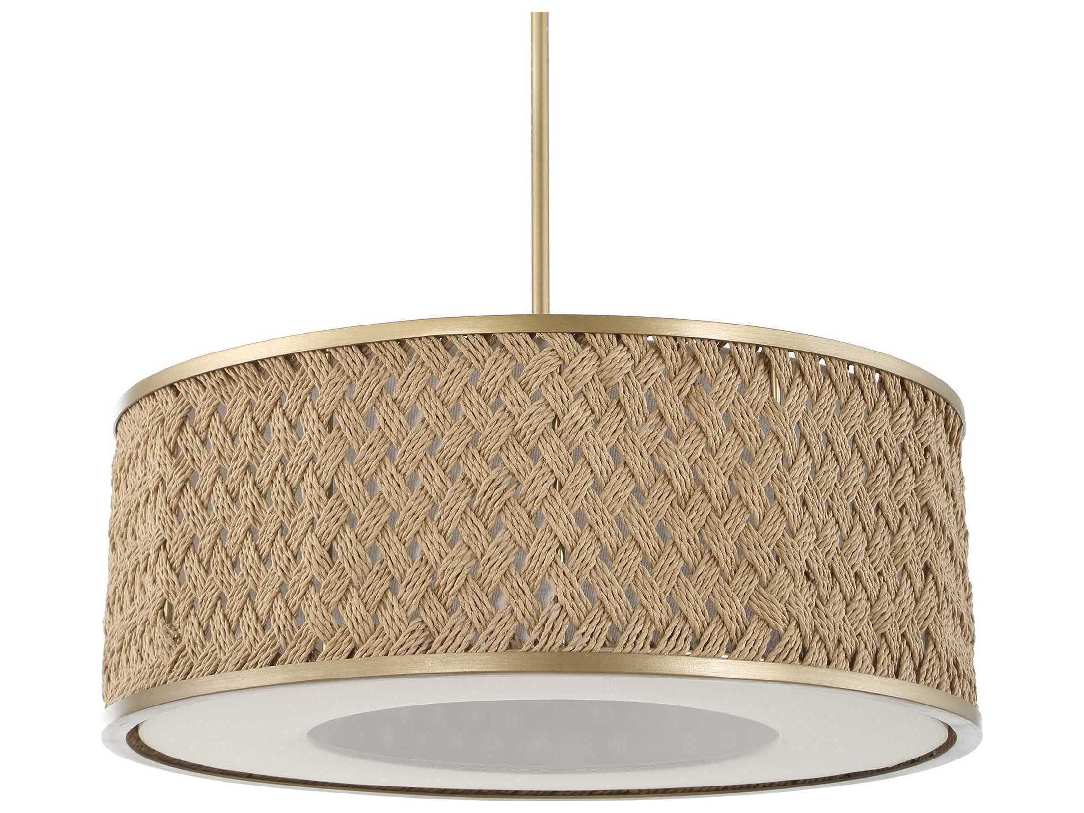 Uttermost Pinchot 4-Light Brushed Matte Gold Round Pendant