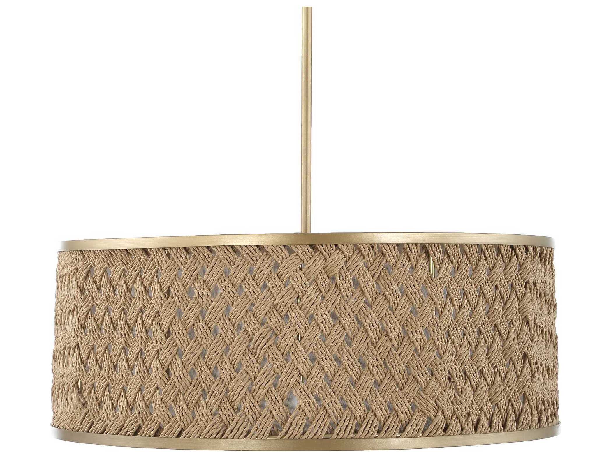 Uttermost Pinchot 4-Light Brushed Matte Gold Round Pendant