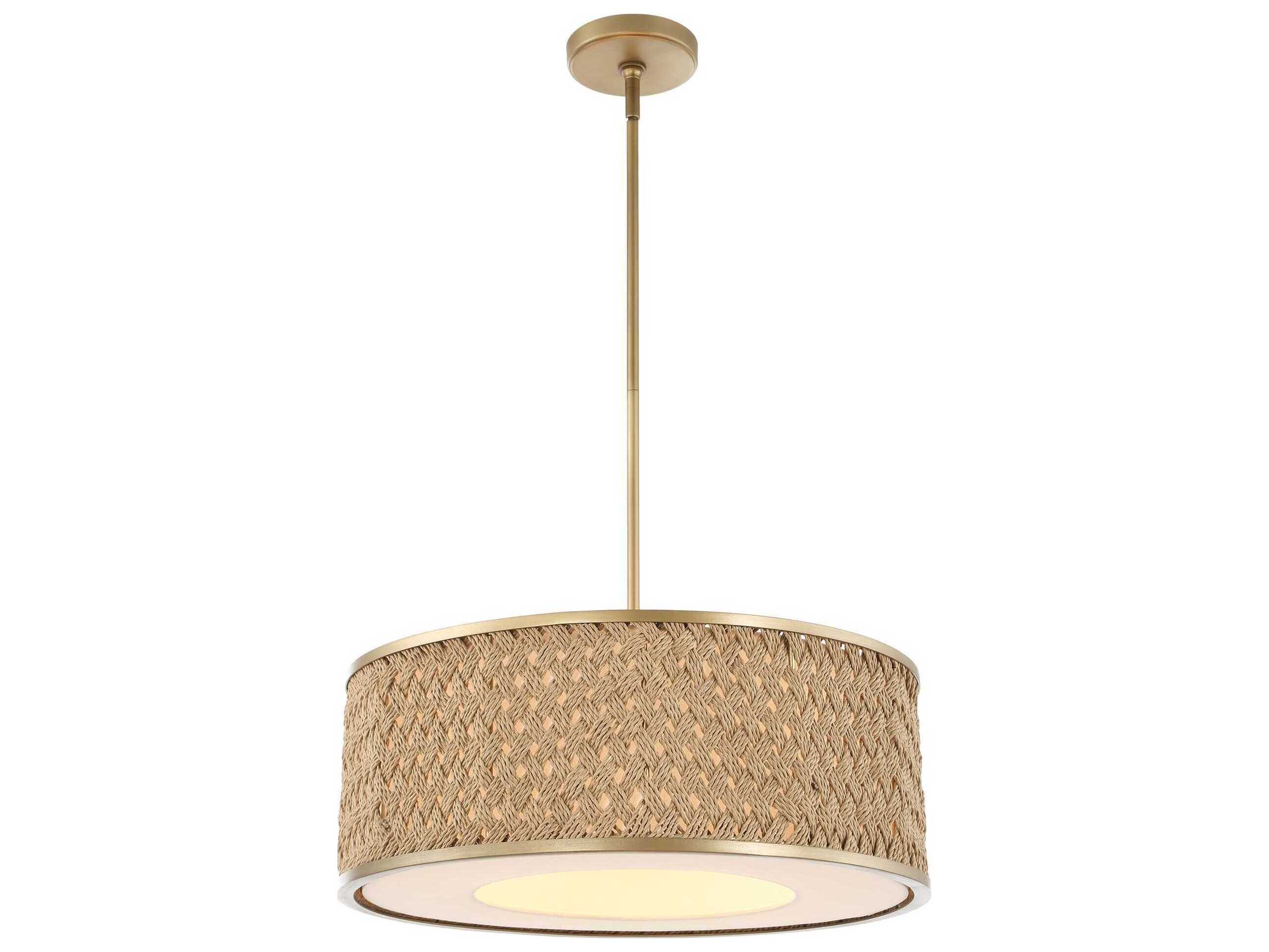 Uttermost Pinchot 4-Light Brushed Matte Gold Round Pendant