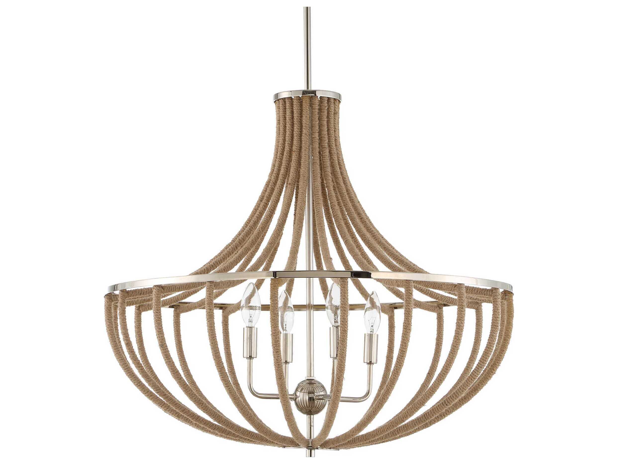 Uttermost Lovelock 4-Light Polished Nickel Empire Chandelier