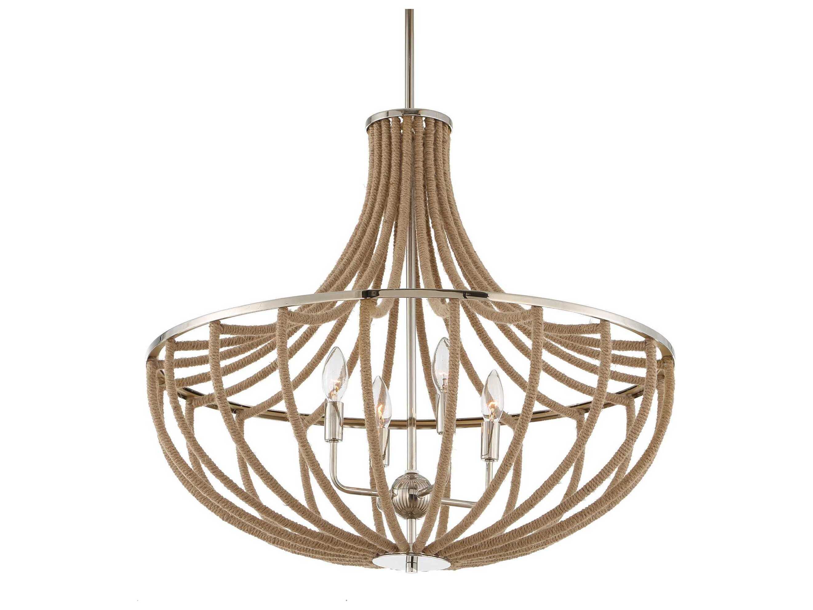 Uttermost Lovelock 4-Light Polished Nickel Empire Chandelier
