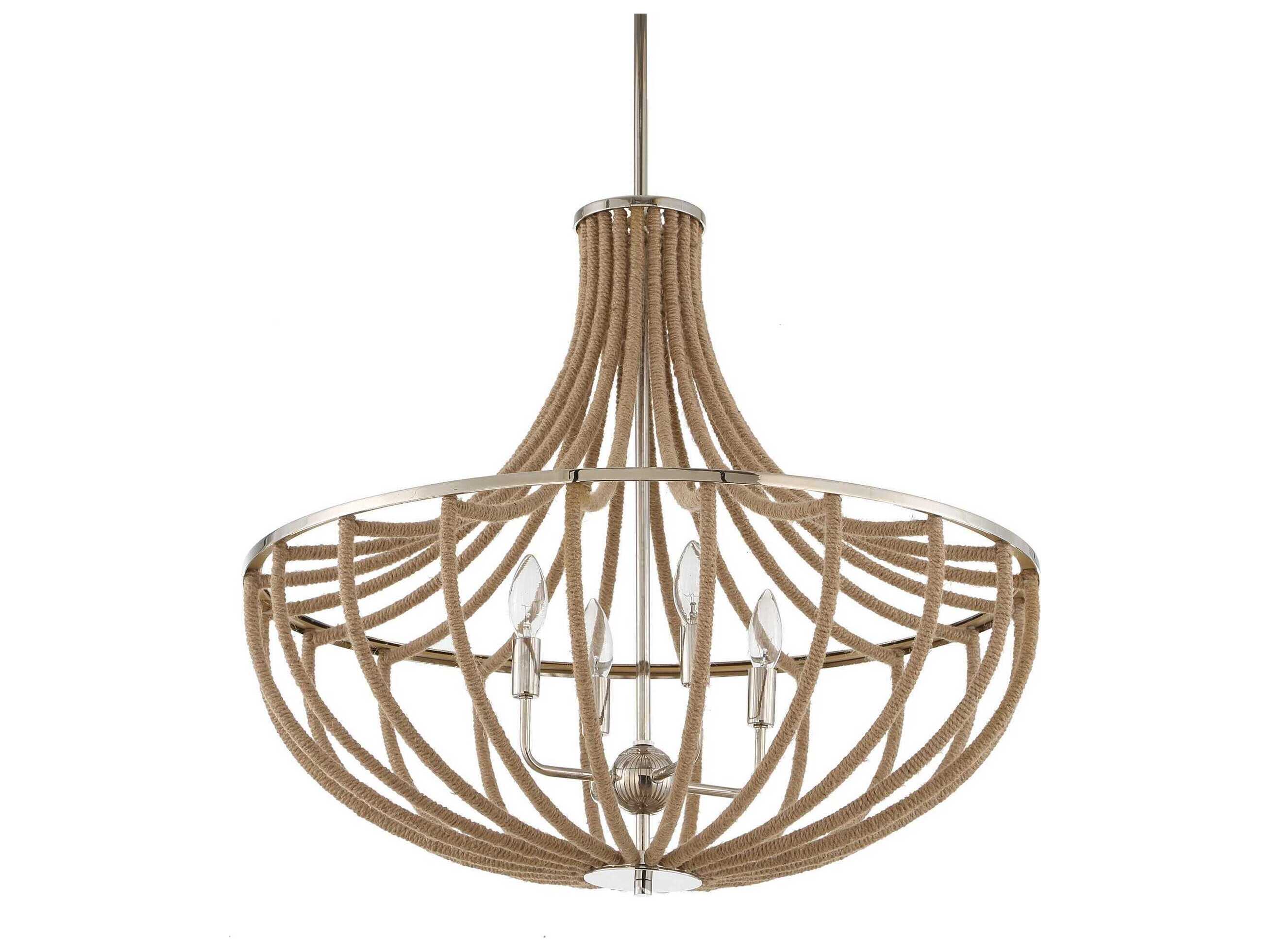 Uttermost Lovelock 4-Light Polished Nickel Empire Chandelier