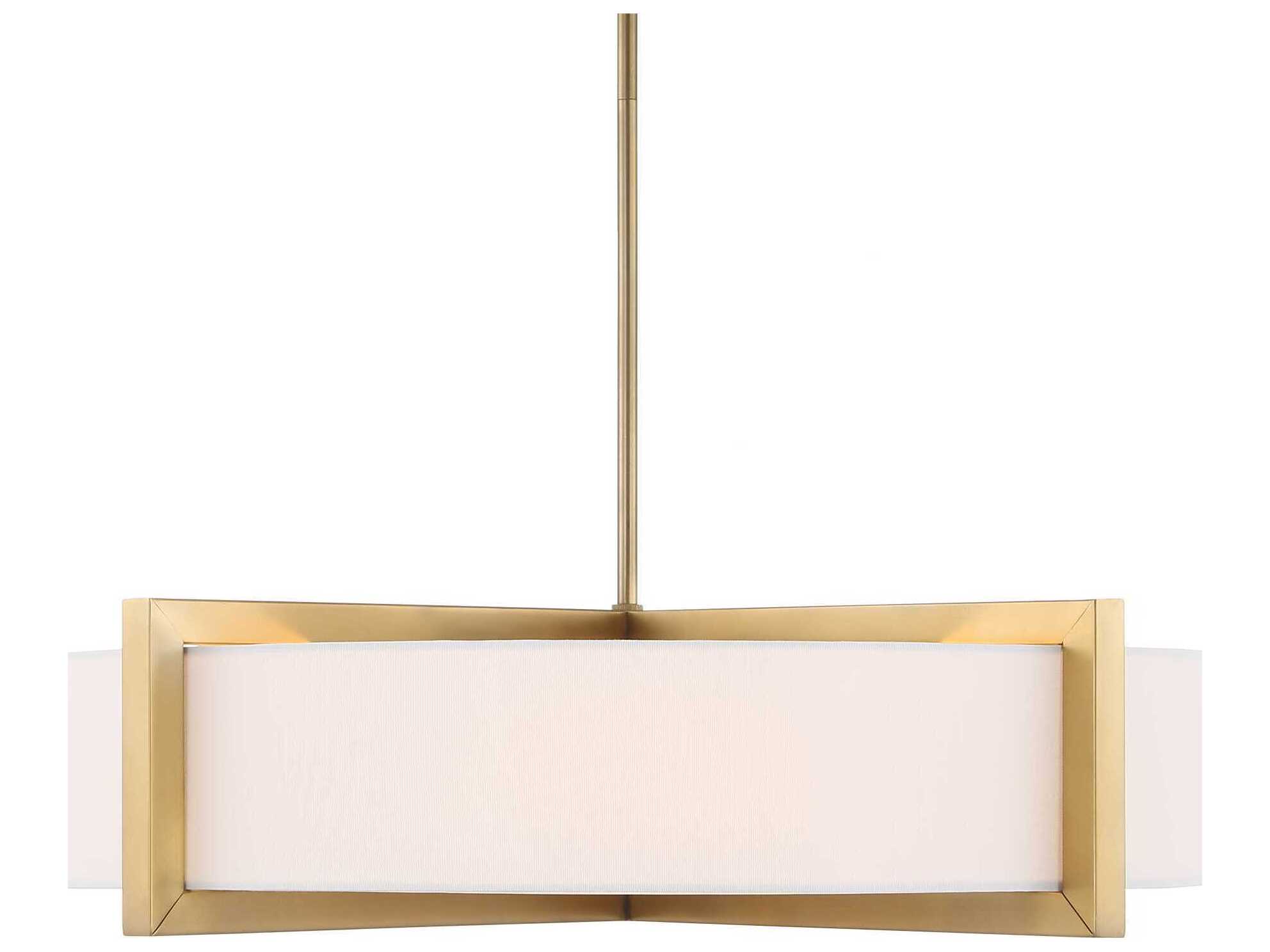 Uttermost Cresson 4-Light Matte Brushed Brass Drum Pendant