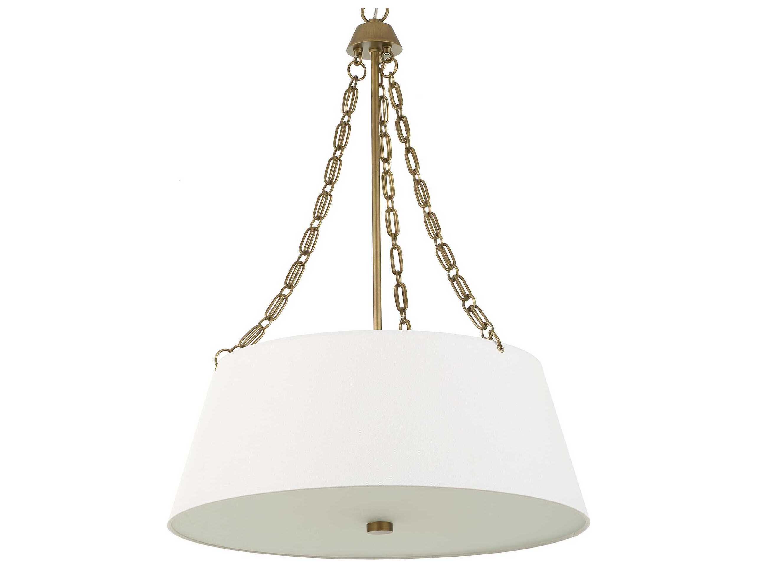 Uttermost Andalucia 4-Light Matte Brushed Gold Drum Pendant