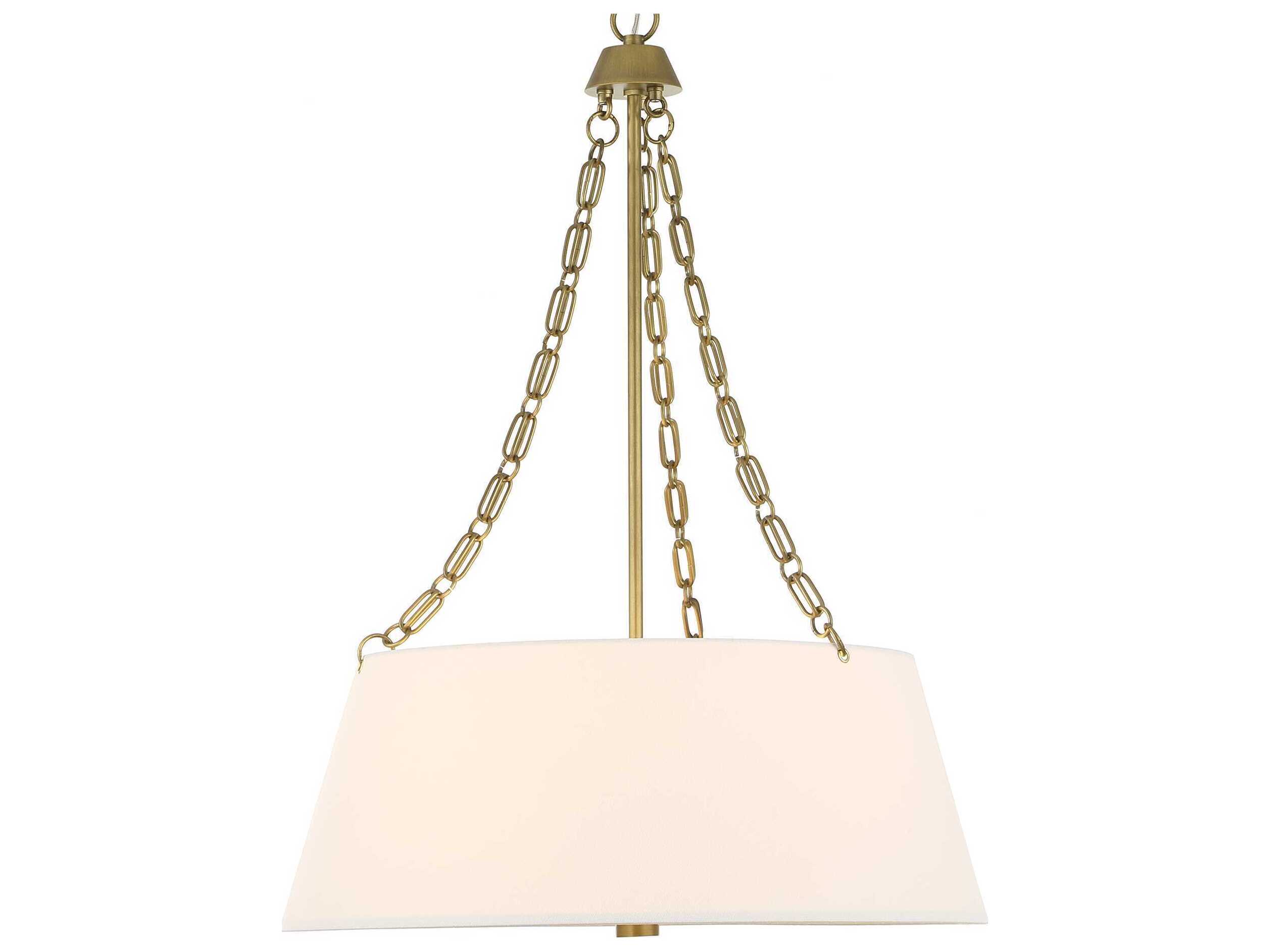 Uttermost Andalucia 4-Light Matte Brushed Gold Drum Pendant