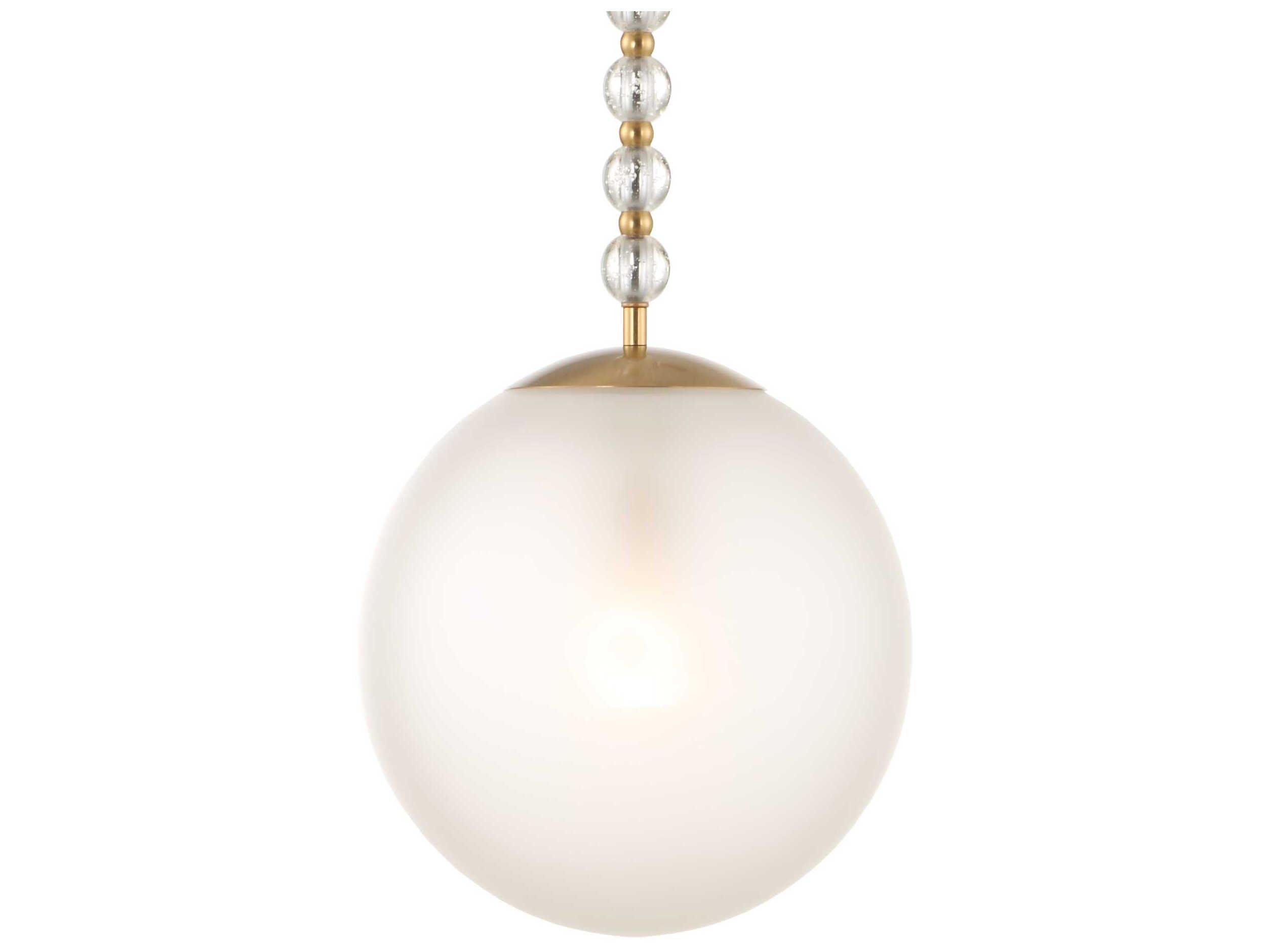 Uttermost Ripple 1-Light Warm Brass Globe Mini Pendant