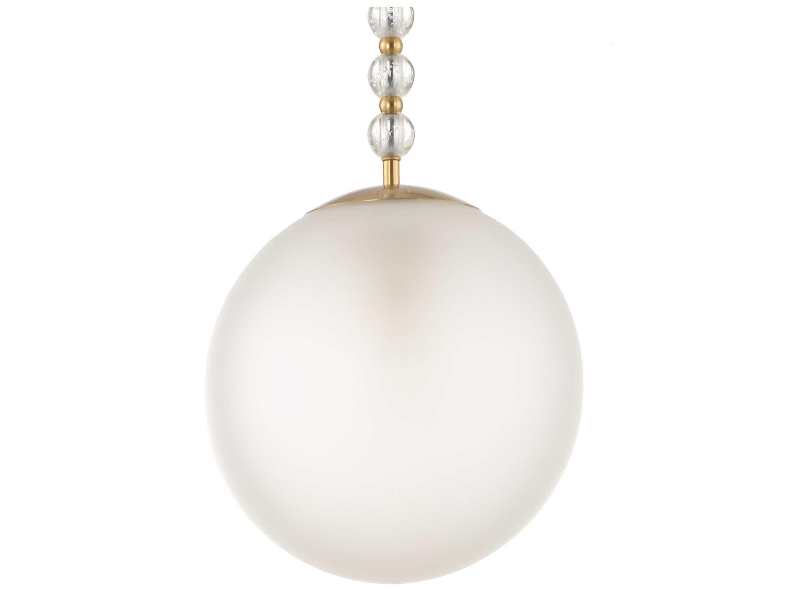 Uttermost Ripple 1-Light Warm Brass Globe Mini Pendant