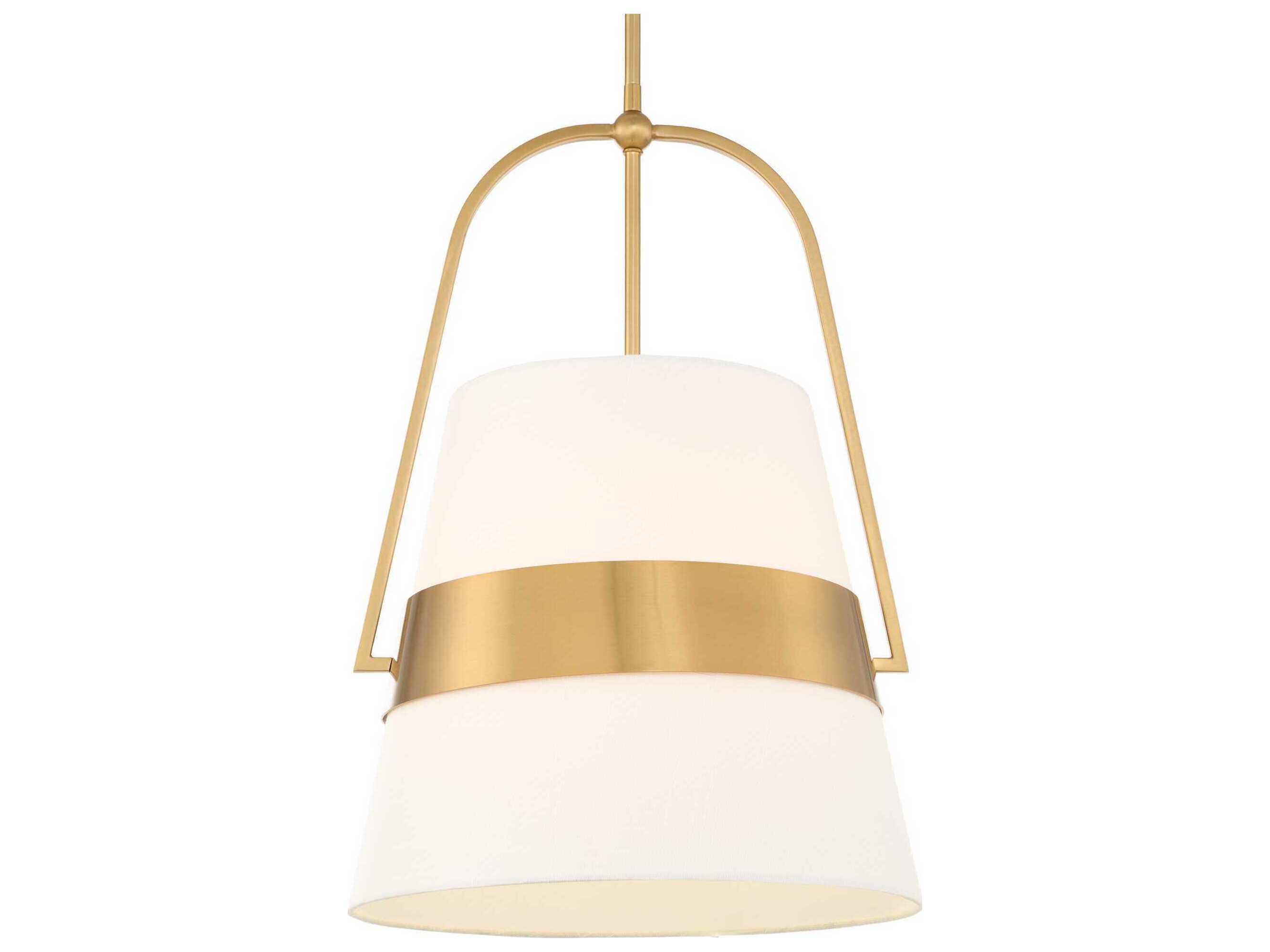 Uttermost Harness 1-Light Warm Brass Bell Pendant