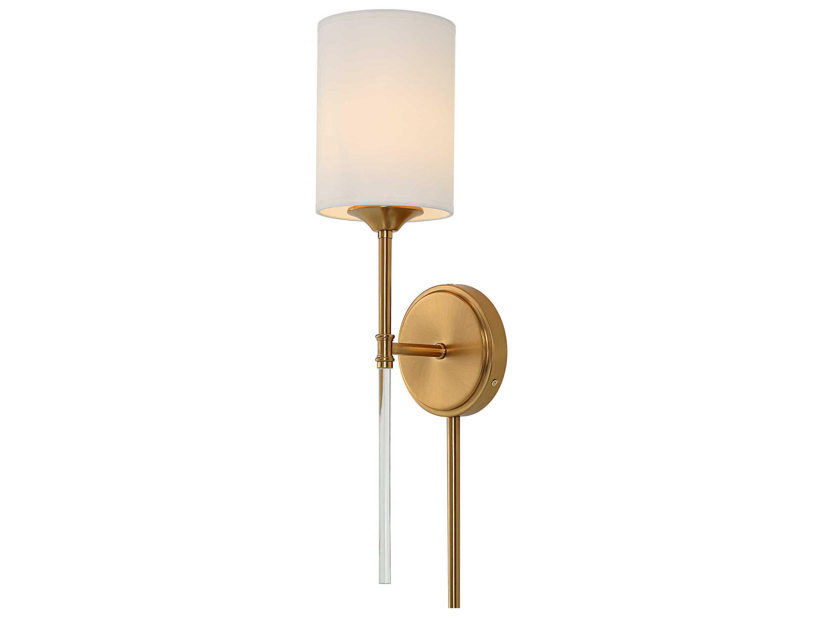 Uttermost Awyr 1-Light Warm Brass Wall Sconce