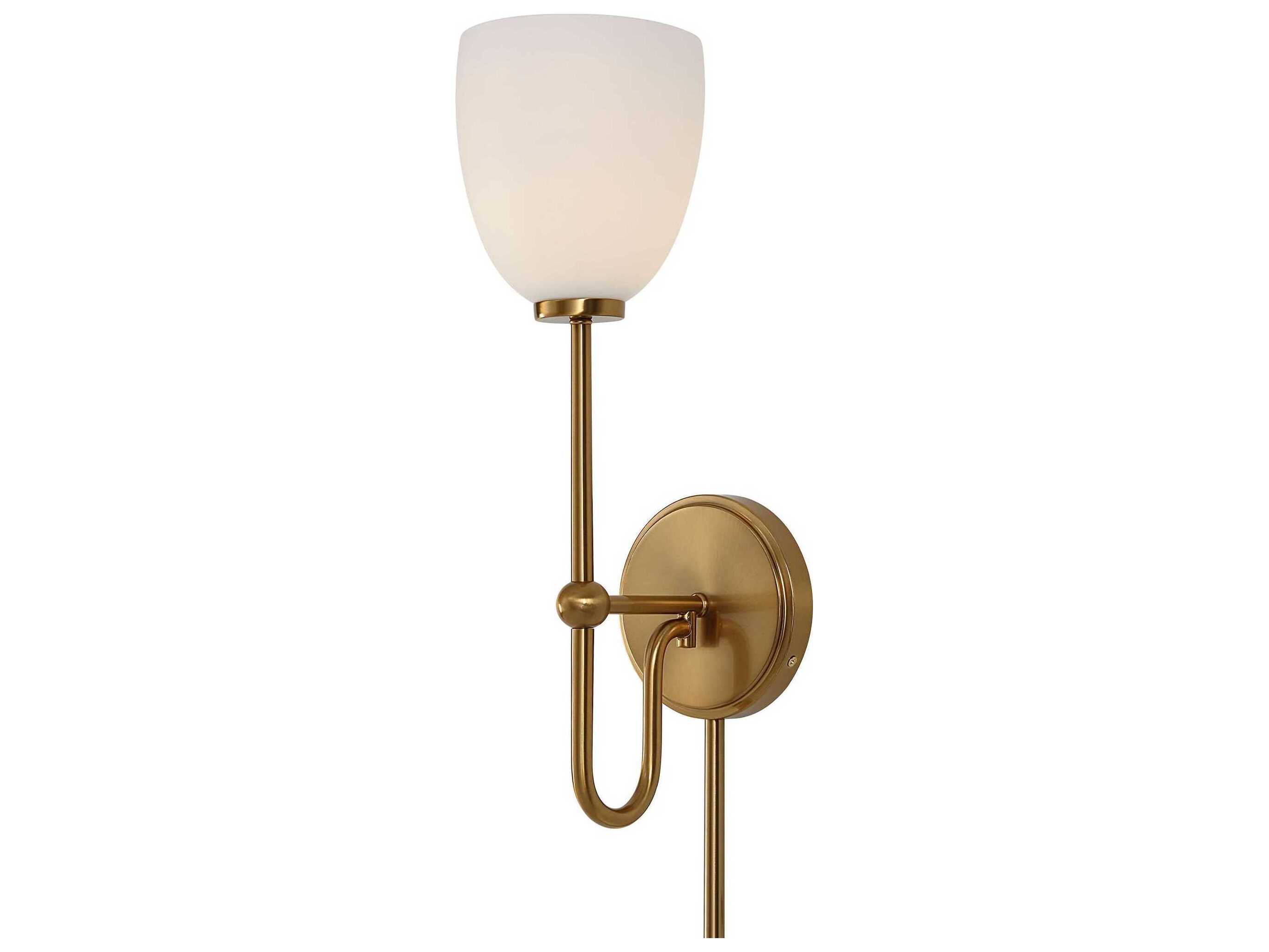 Uttermost Trophy 1-Light Warm Brass Wall Sconce