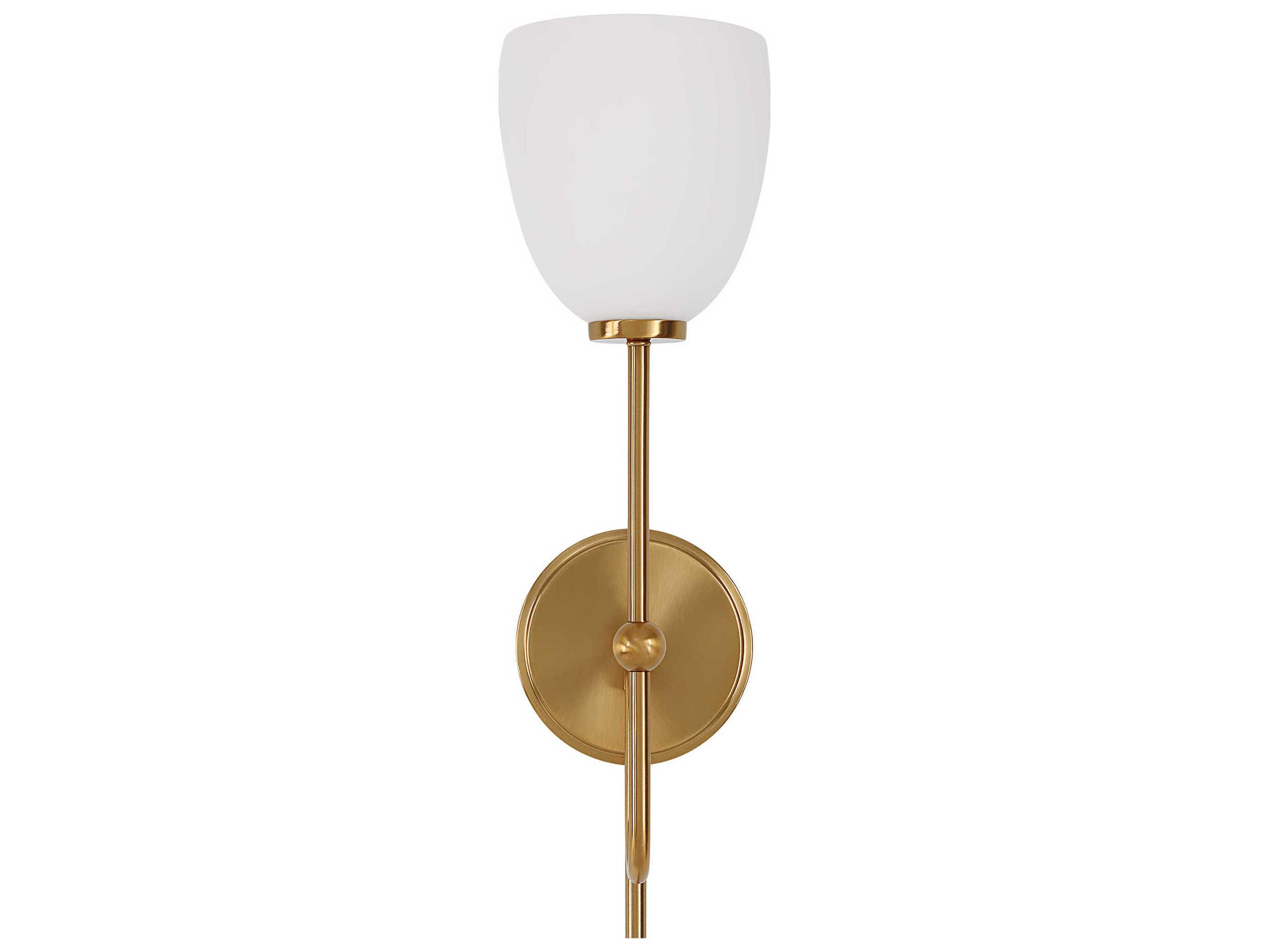 Uttermost Trophy 1-Light Warm Brass Wall Sconce