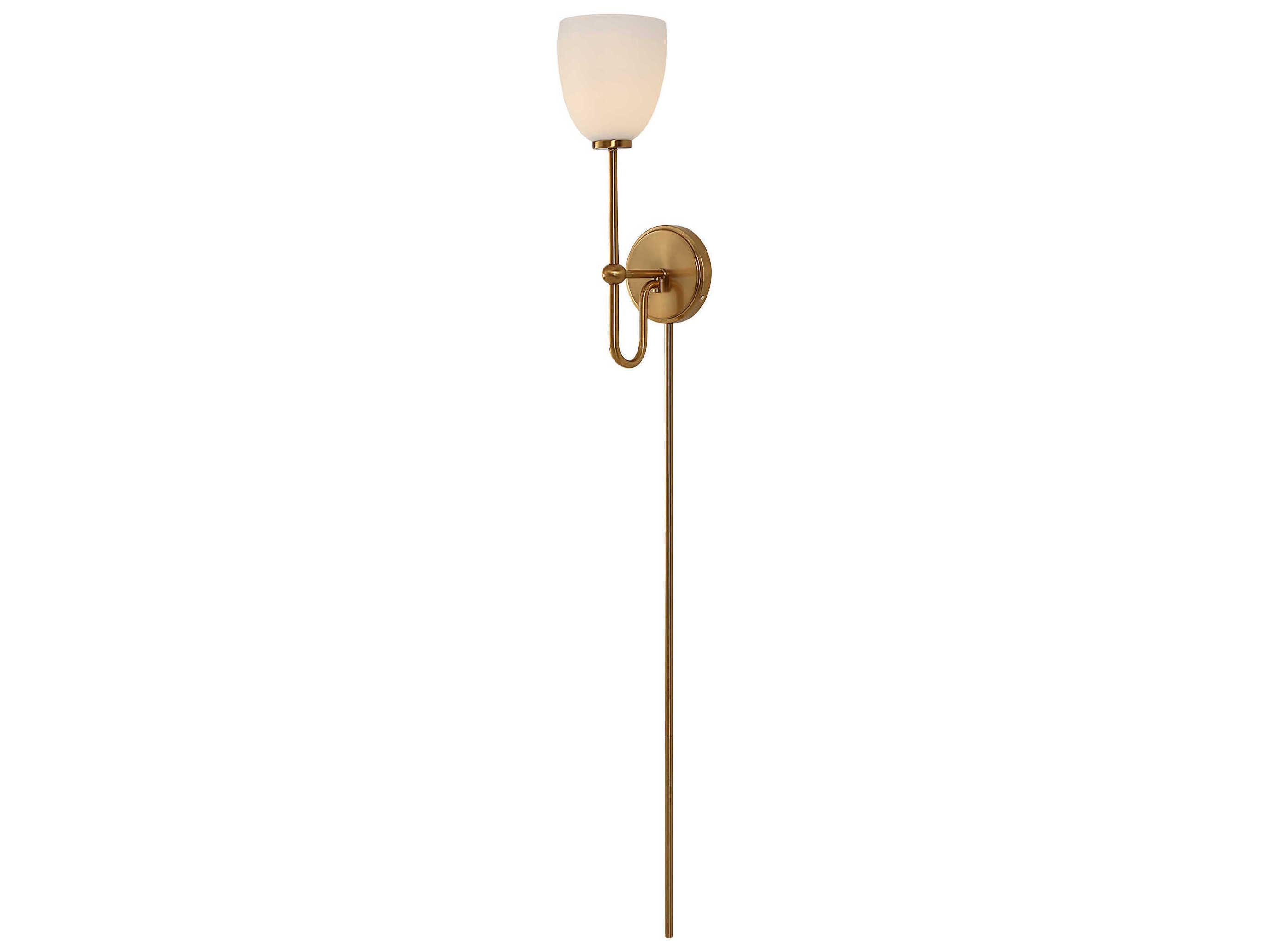 Uttermost Trophy 1-Light Warm Brass Wall Sconce