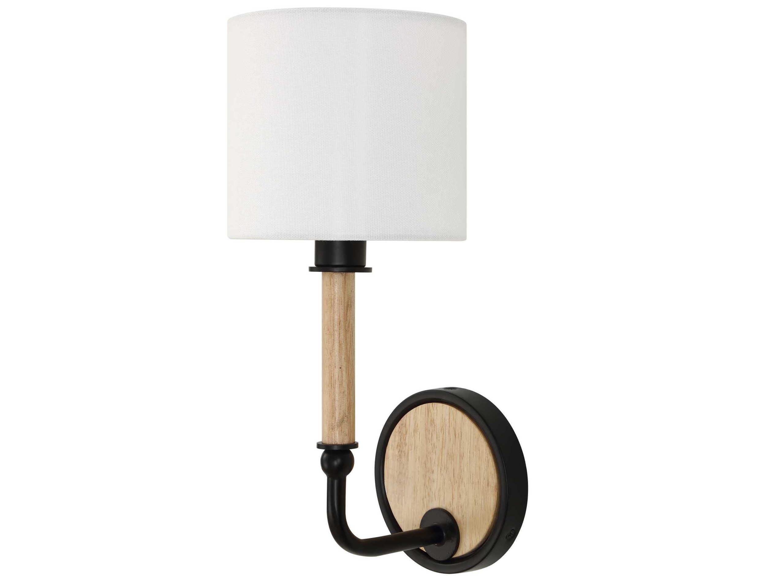 Uttermost Franconia 1-Light Matte Black Wall Sconce