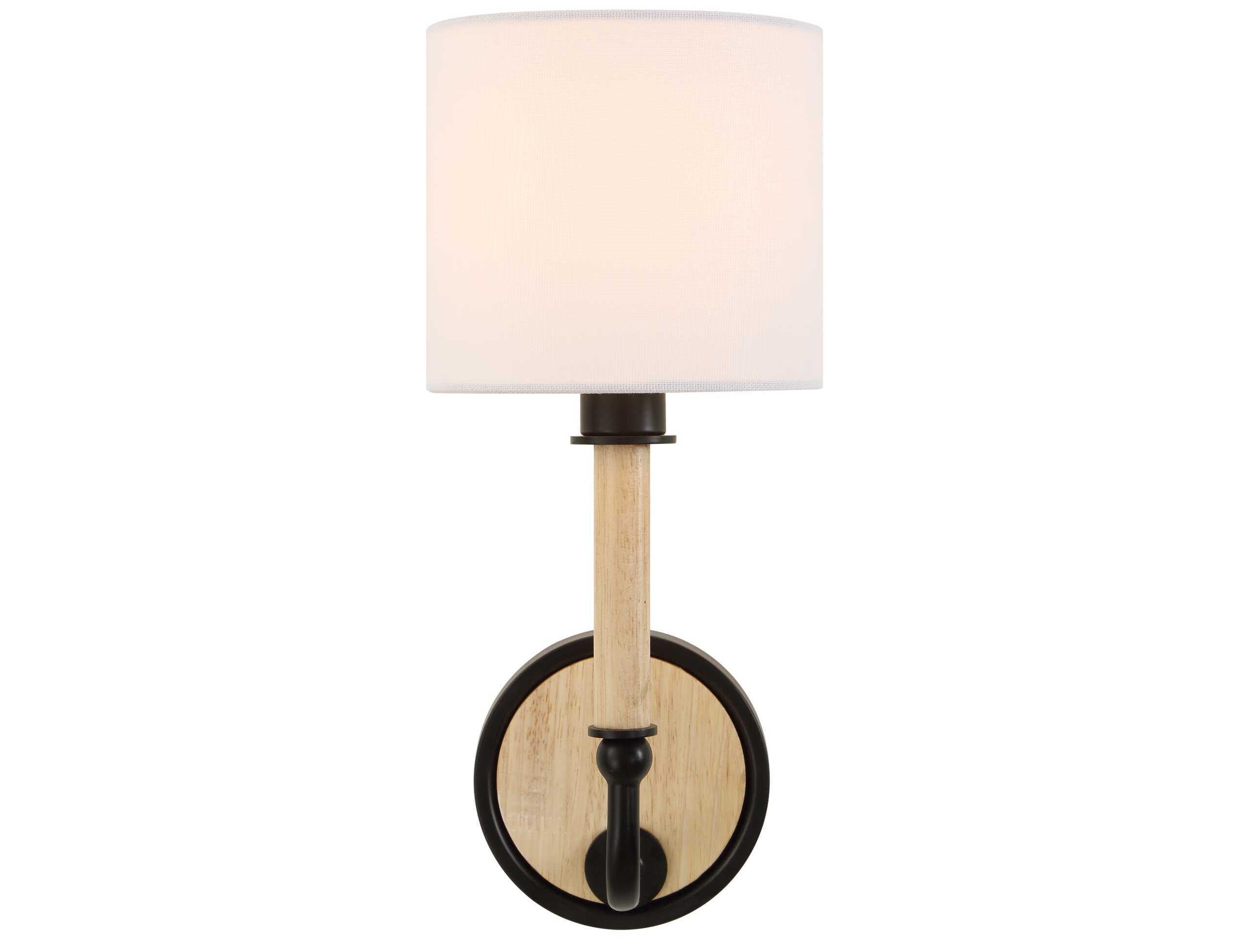 Uttermost Franconia 1-Light Matte Black Wall Sconce