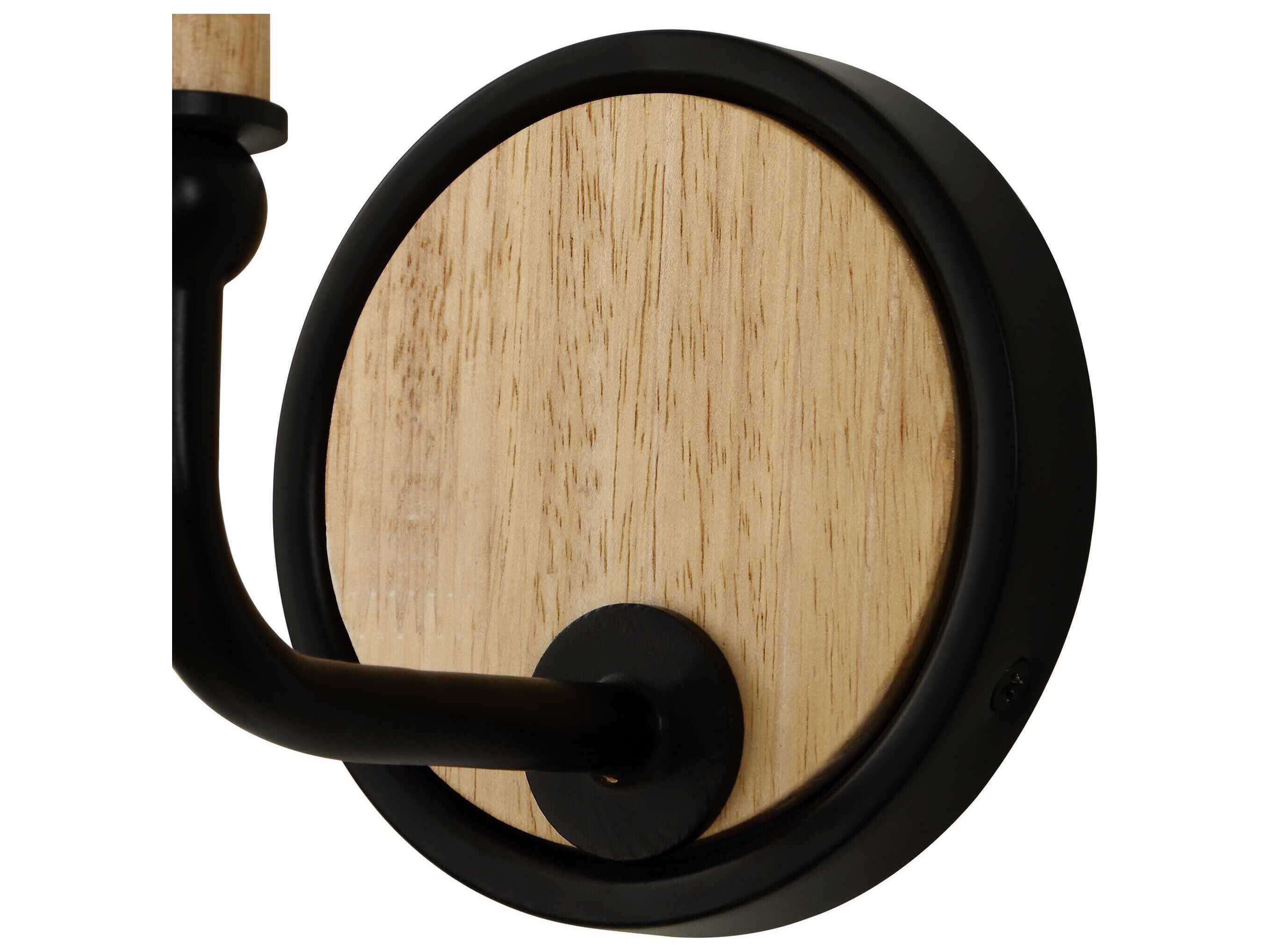 Uttermost Franconia 1-Light Matte Black Wall Sconce