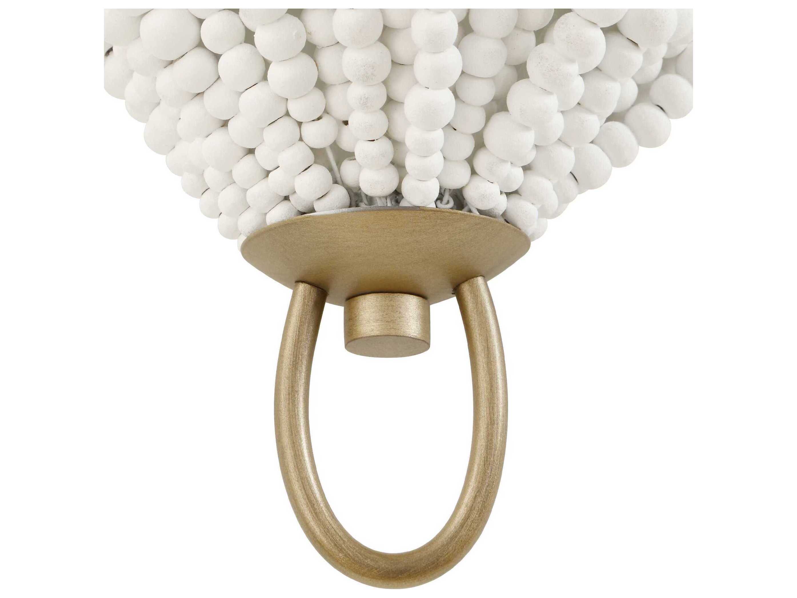 Uttermost Biddeford 1-Light Brushed Matte Gold White Wall Sconce