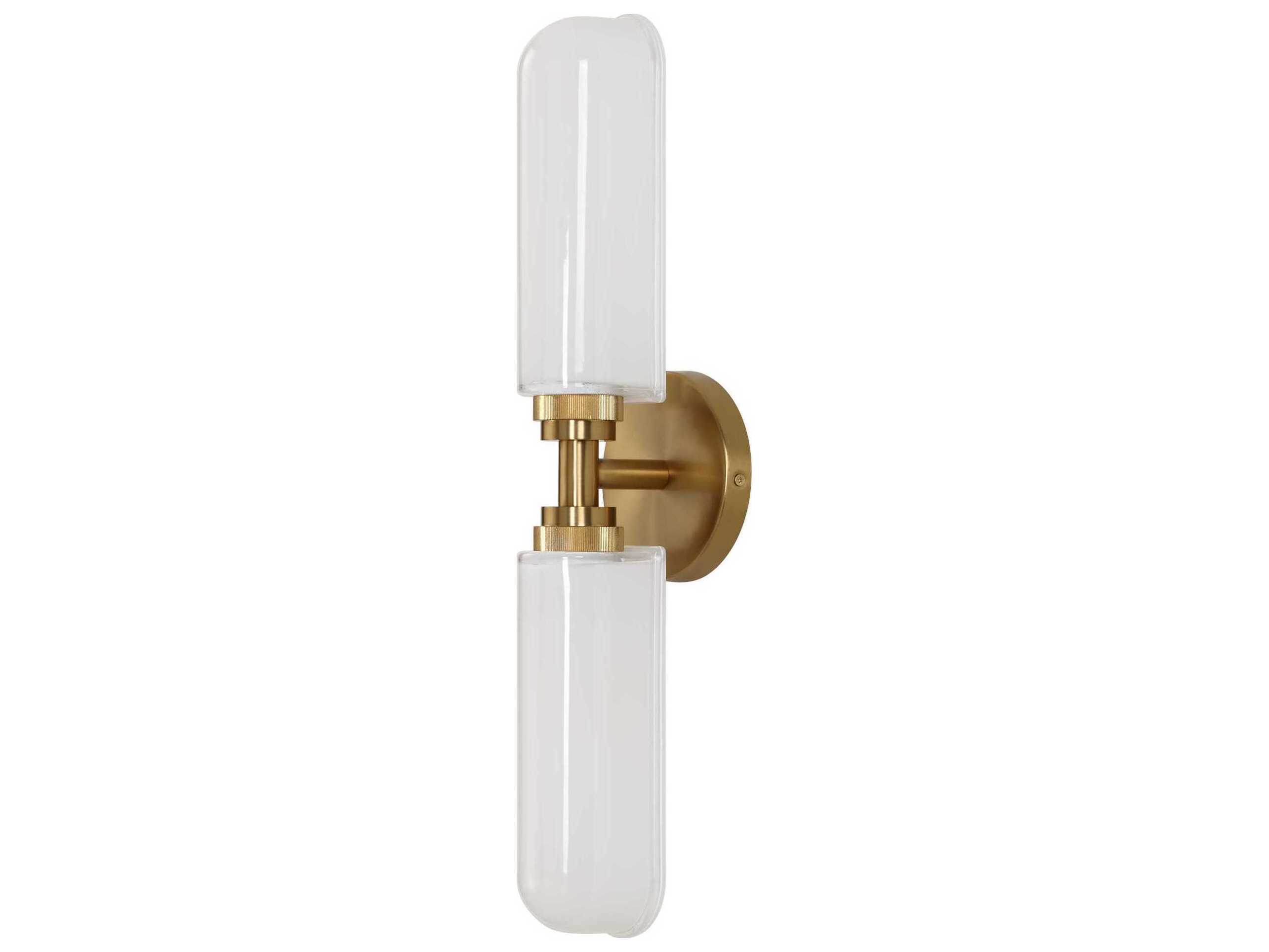 Uttermost Wellsville 2-Light Warm Brass Wall Sconce