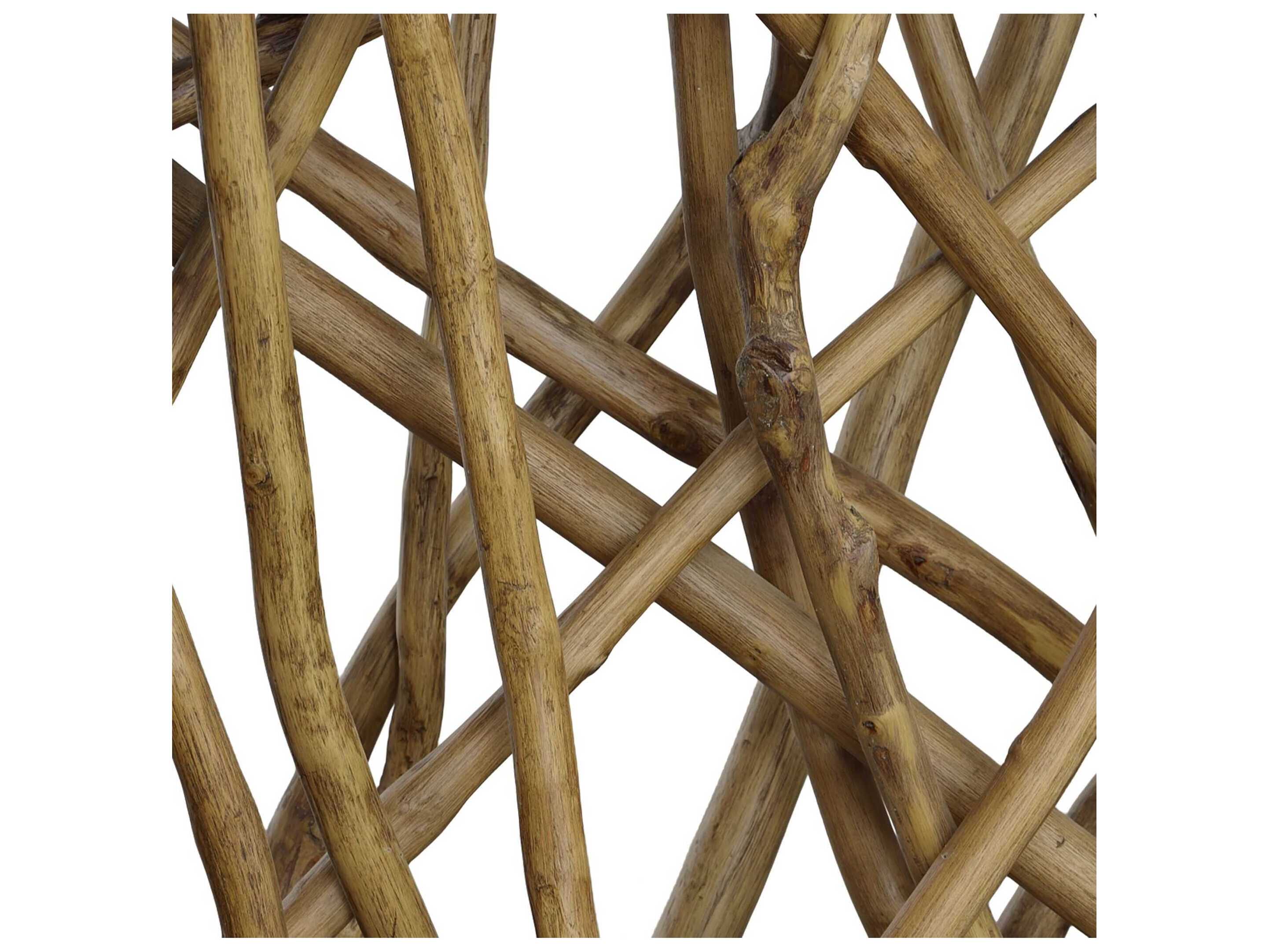 Uttermost Teak Maze Rectangular Wood Rich Walnut Stain Console Table