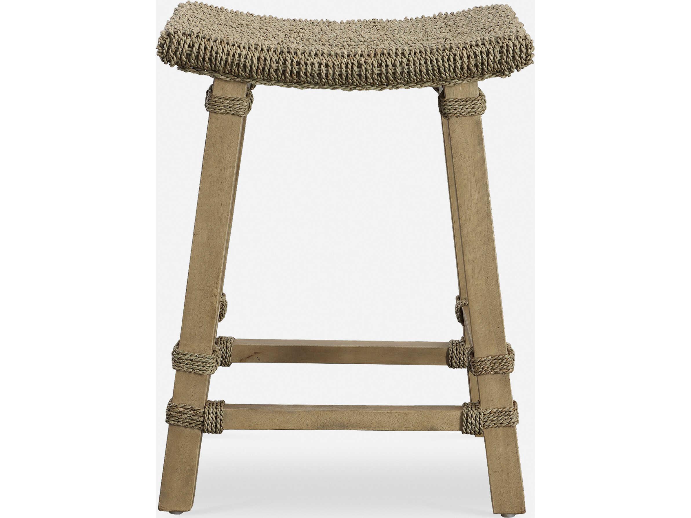 Uttermost Everglade Mango Wood Natural Counter Stool
