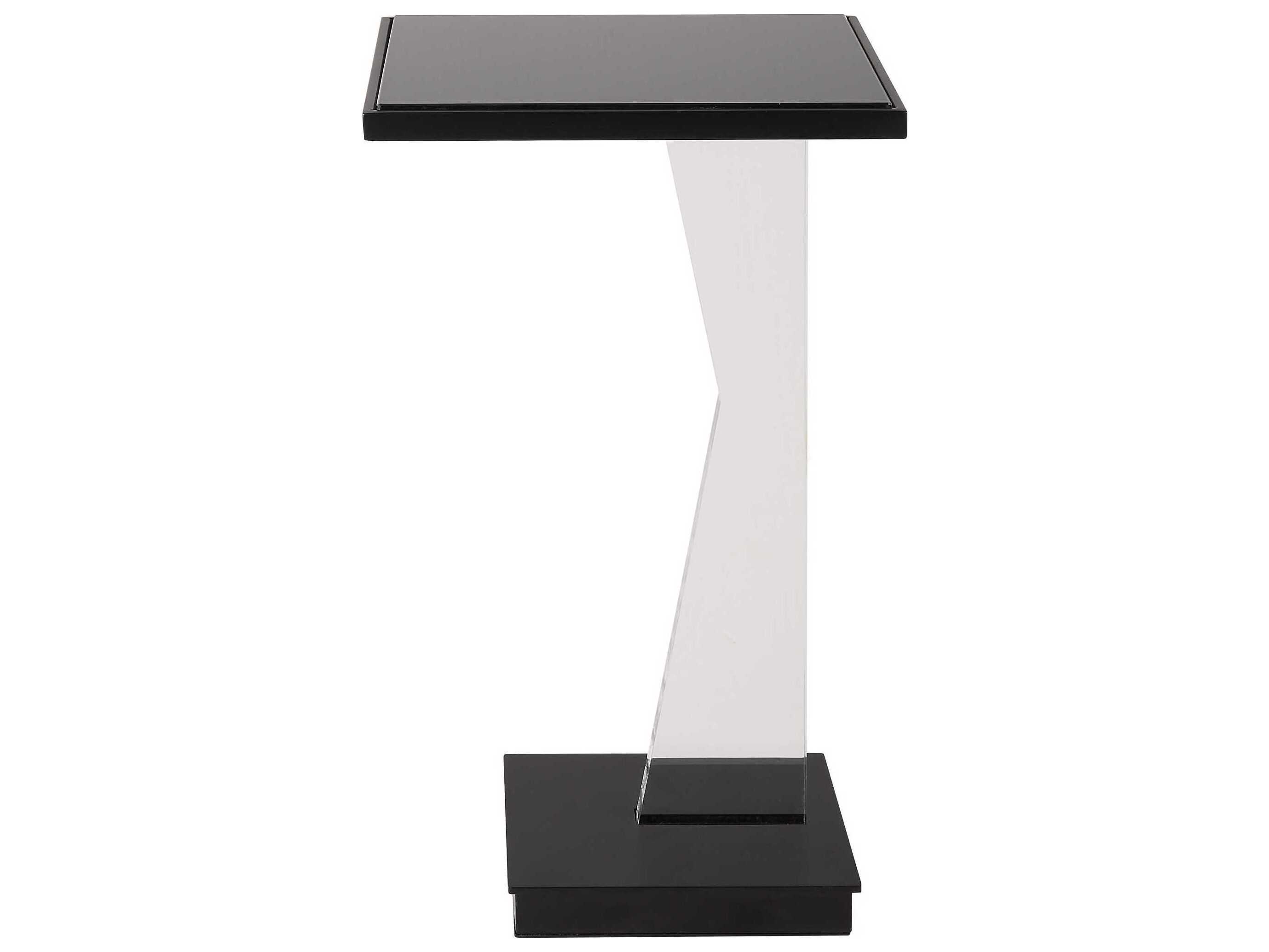 Uttermost Angle Rectangular Mirror Black End Table