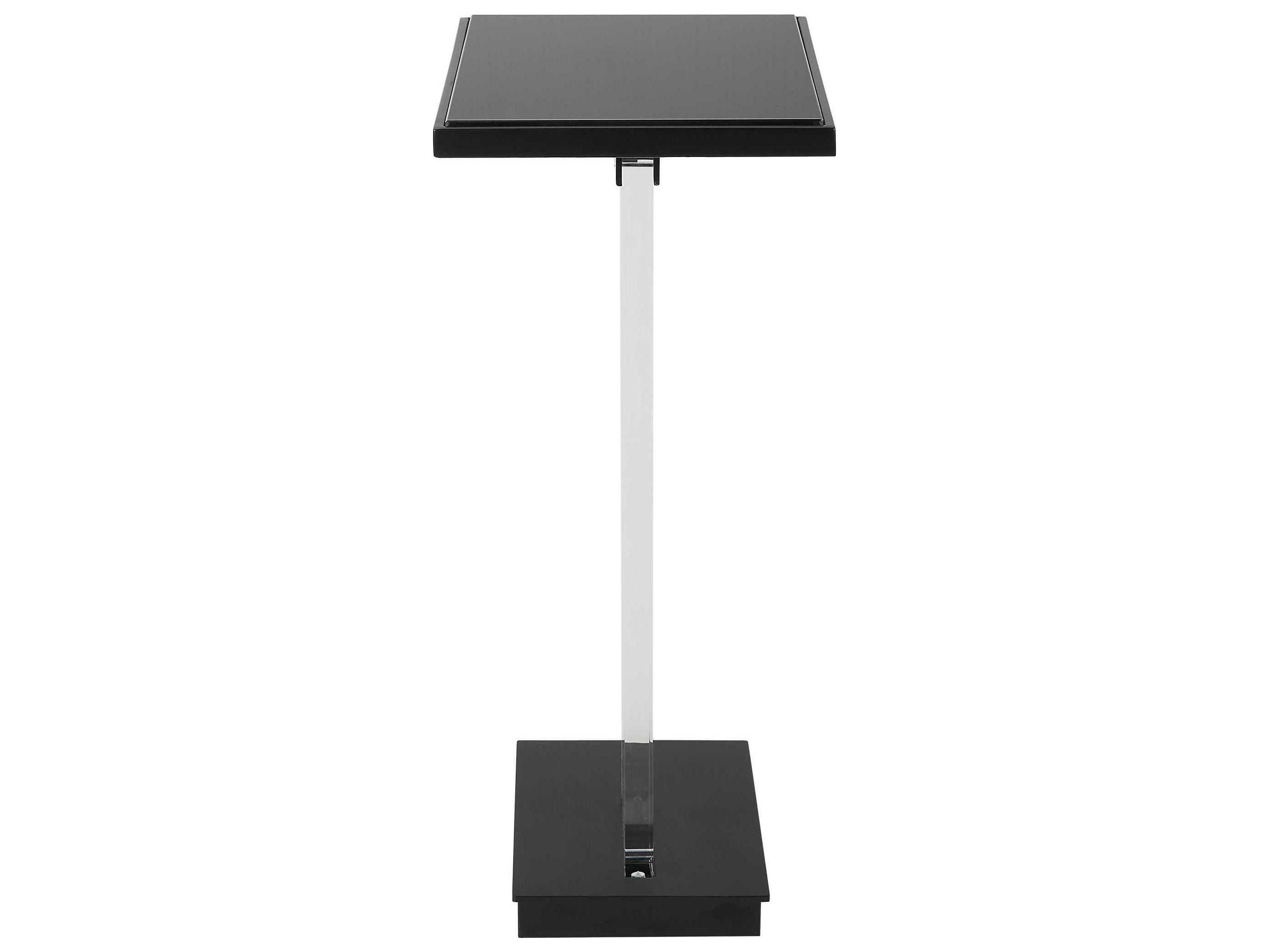 Uttermost Angle Rectangular Mirror Black End Table