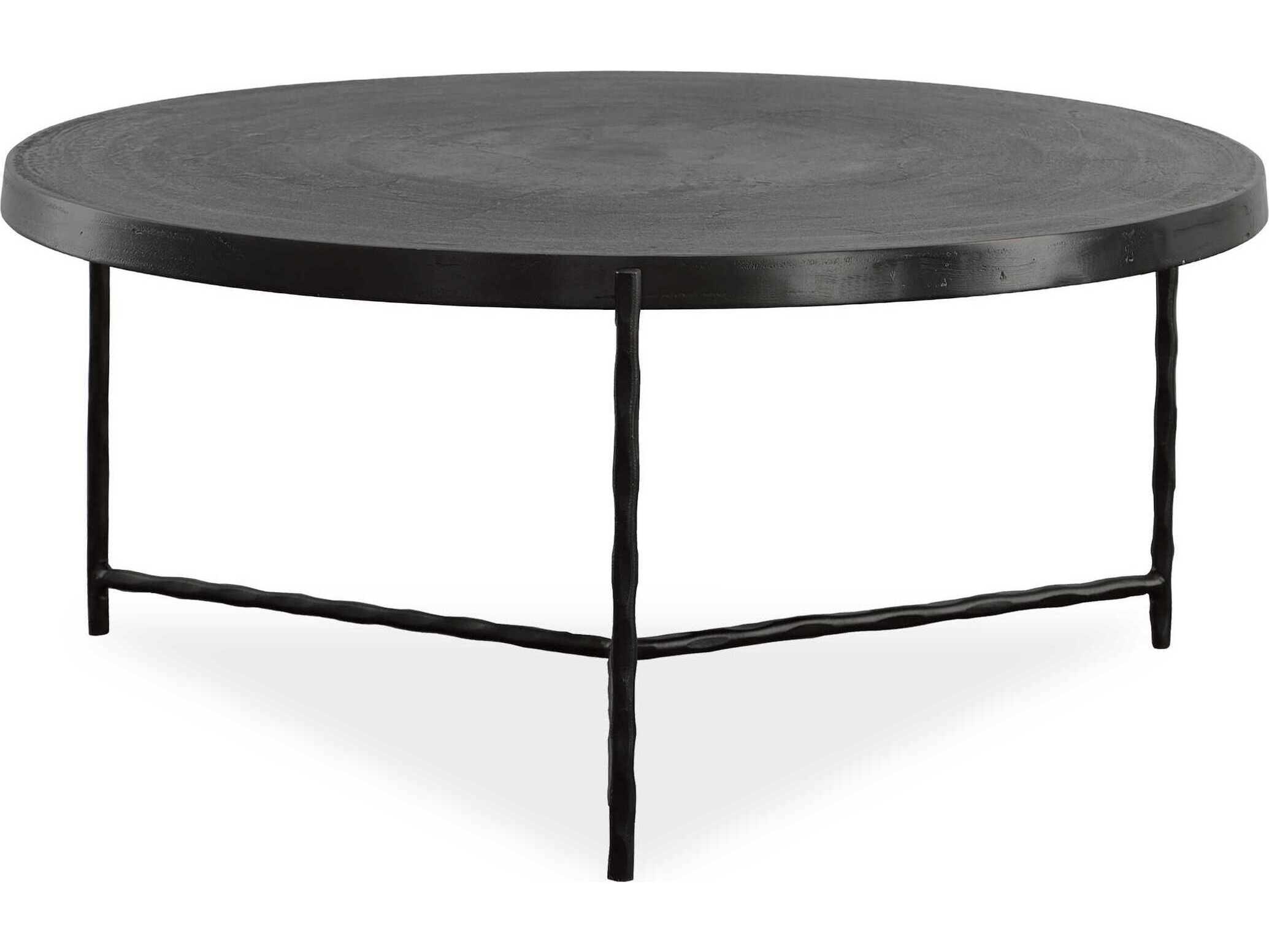 Uttermost Trellick Round Metal Black Coffee Table