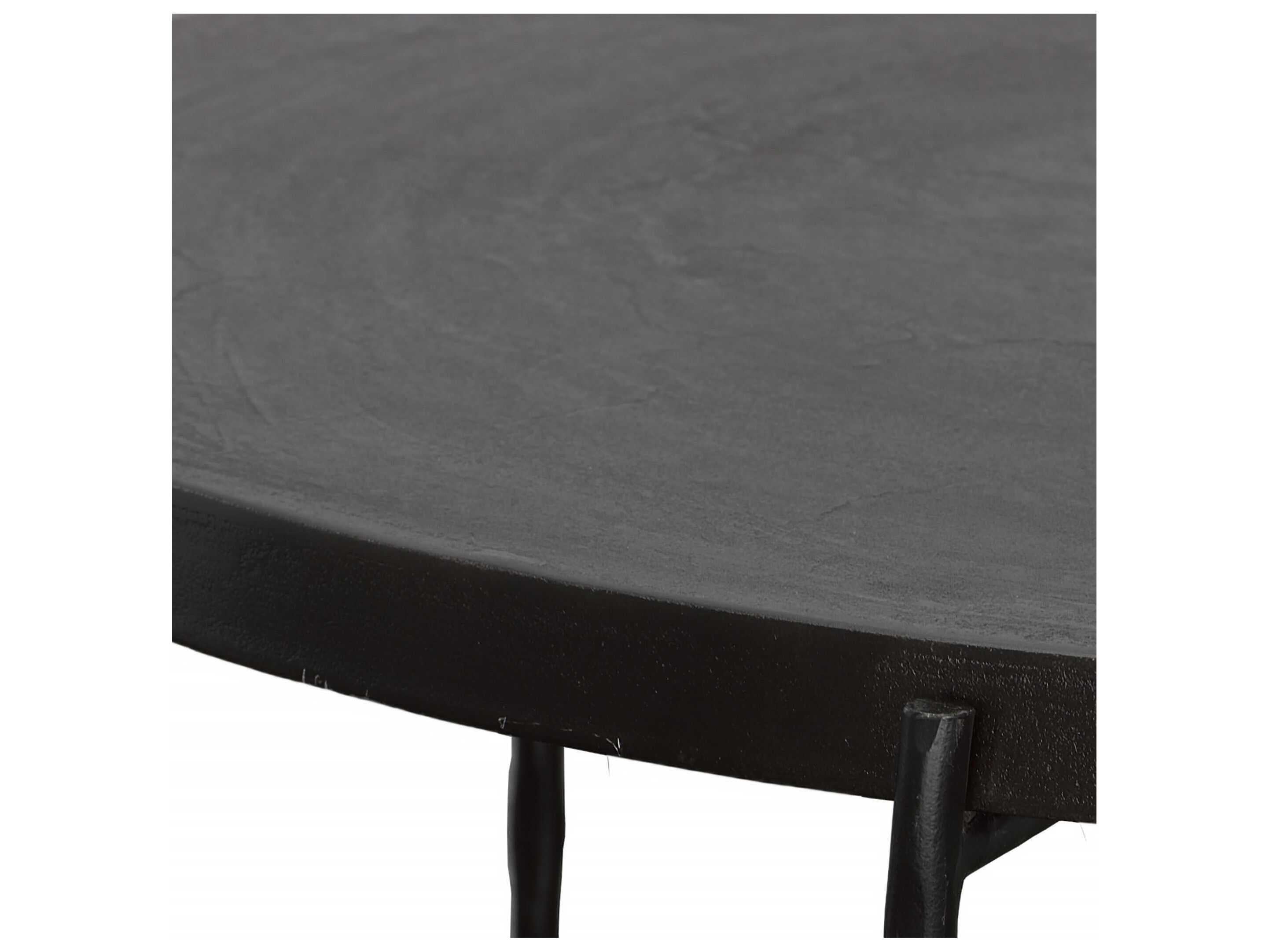 Uttermost Trellick Round Metal Black Coffee Table