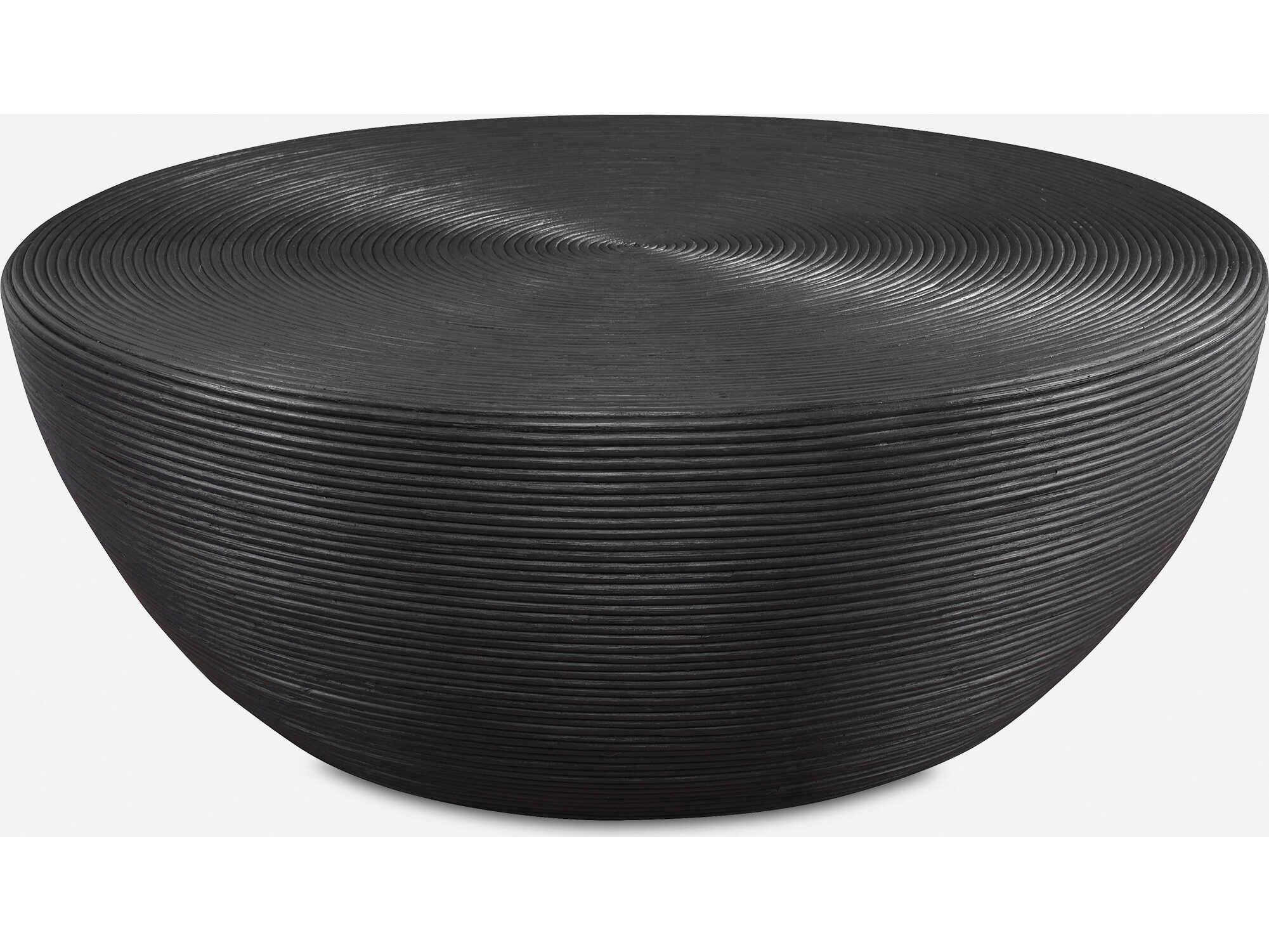 Uttermost Bongo Round Black Stain Coffee Table