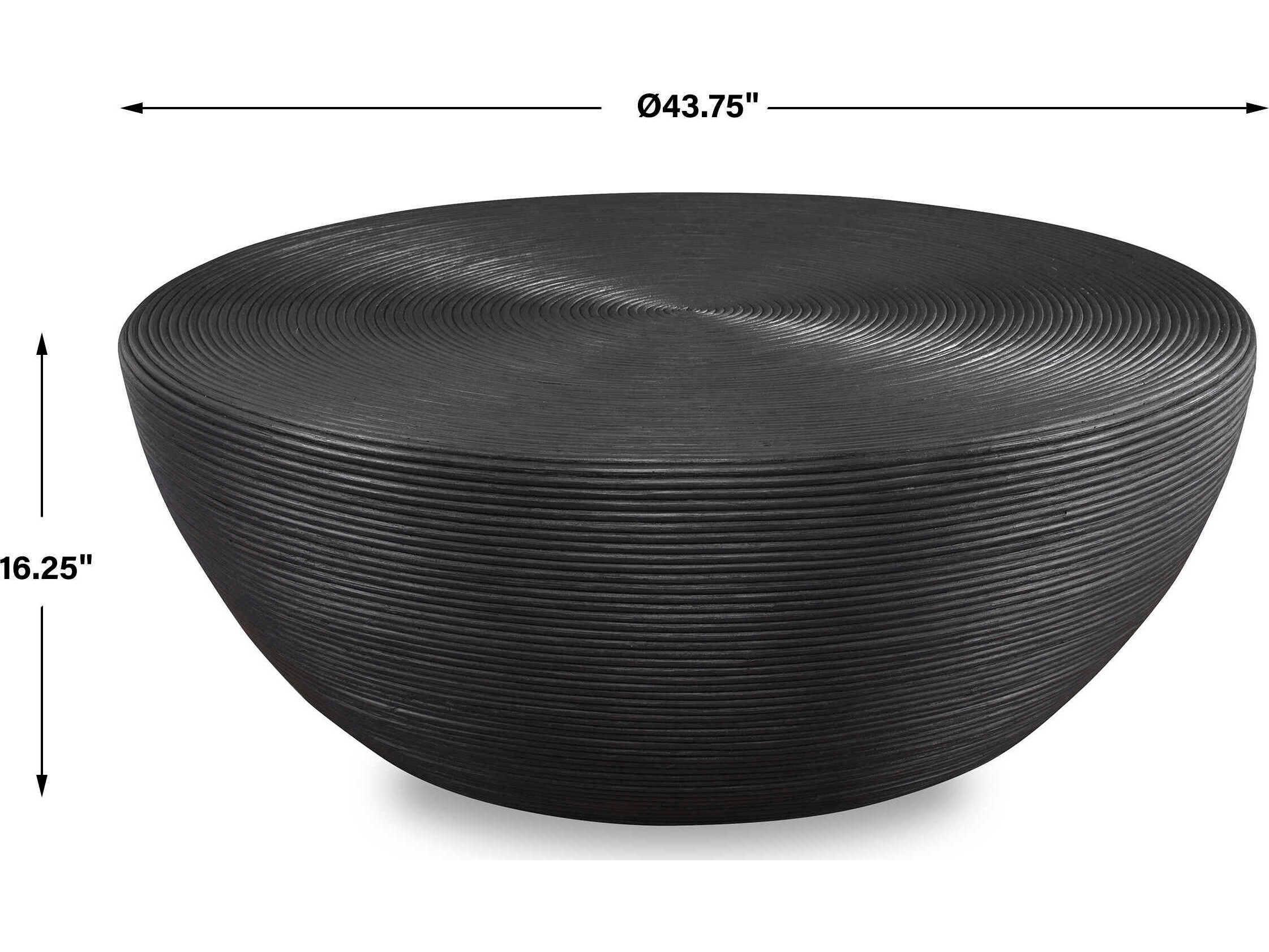 Uttermost Bongo Round Black Stain Coffee Table